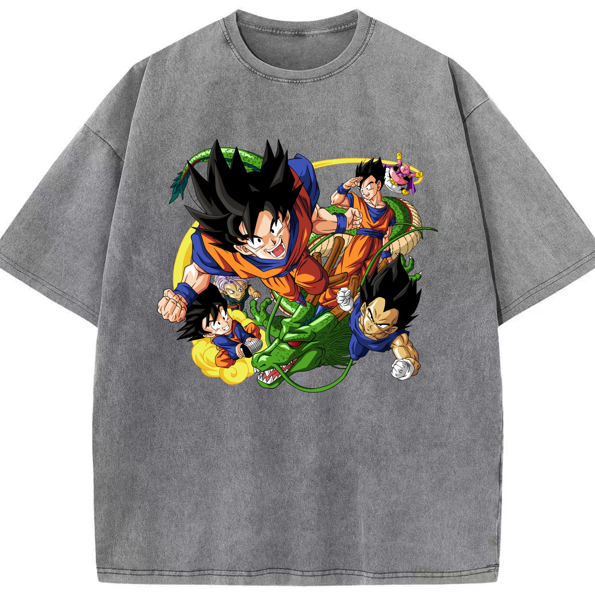 （画像用） ドラゴンボール DRAGON BALL 綿100% ヴィンテージ風 半袖Tシャツ（フロントプリント）