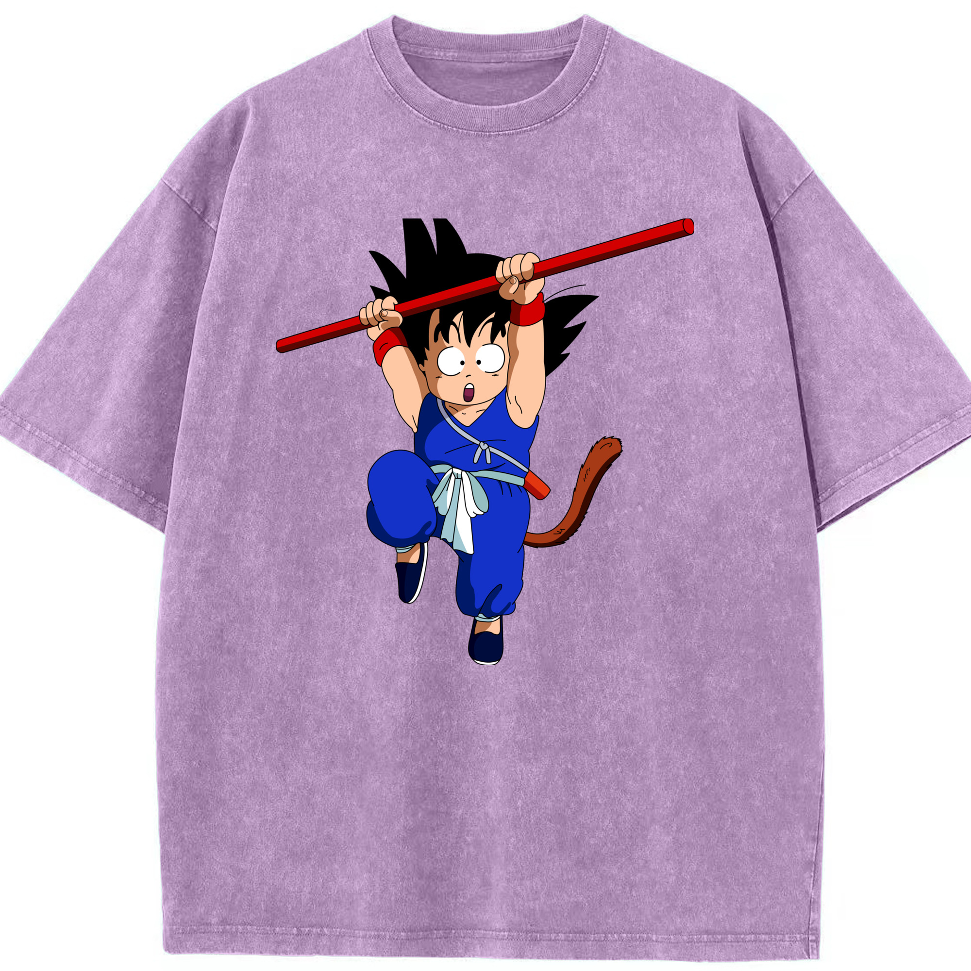 （画像用） ドラゴンボール 孫悟空（そん ごくう）Son Goku カカロット DRAGON BALL Kakarotto 綿100% ヴィンテージ風 半袖Tシャツ（フロントプリント）