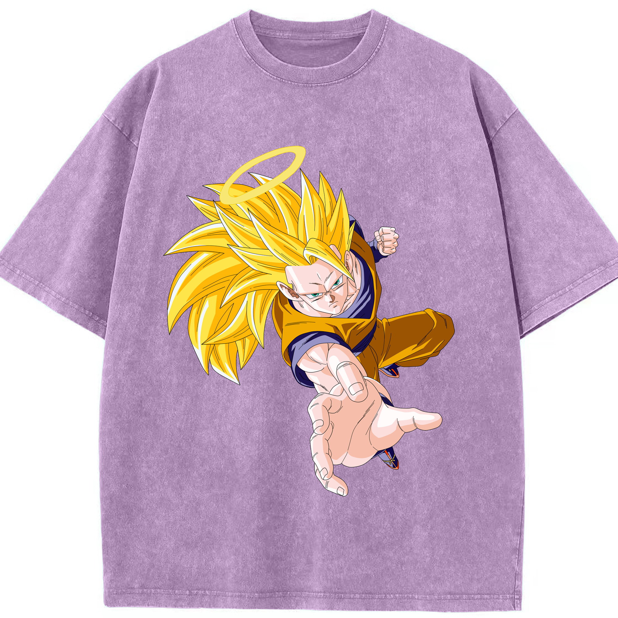 （画像用） ドラゴンボール 孫悟空（そん ごくう）Son Goku カカロット DRAGON BALL Kakarotto 綿100% ヴィンテージ風 半袖Tシャツ（フロントプリント）