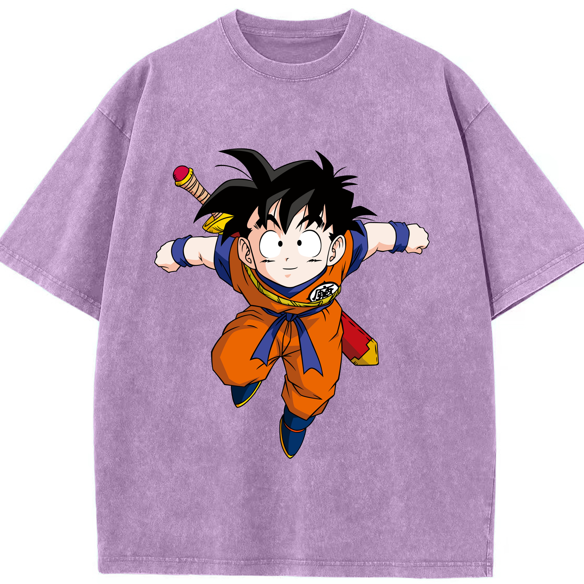 （画像用） ドラゴンボール 孫悟空（そん ごくう）Son Goku カカロット DRAGON BALL Kakarotto 綿100% ヴィンテージ風 半袖Tシャツ（フロントプリント）