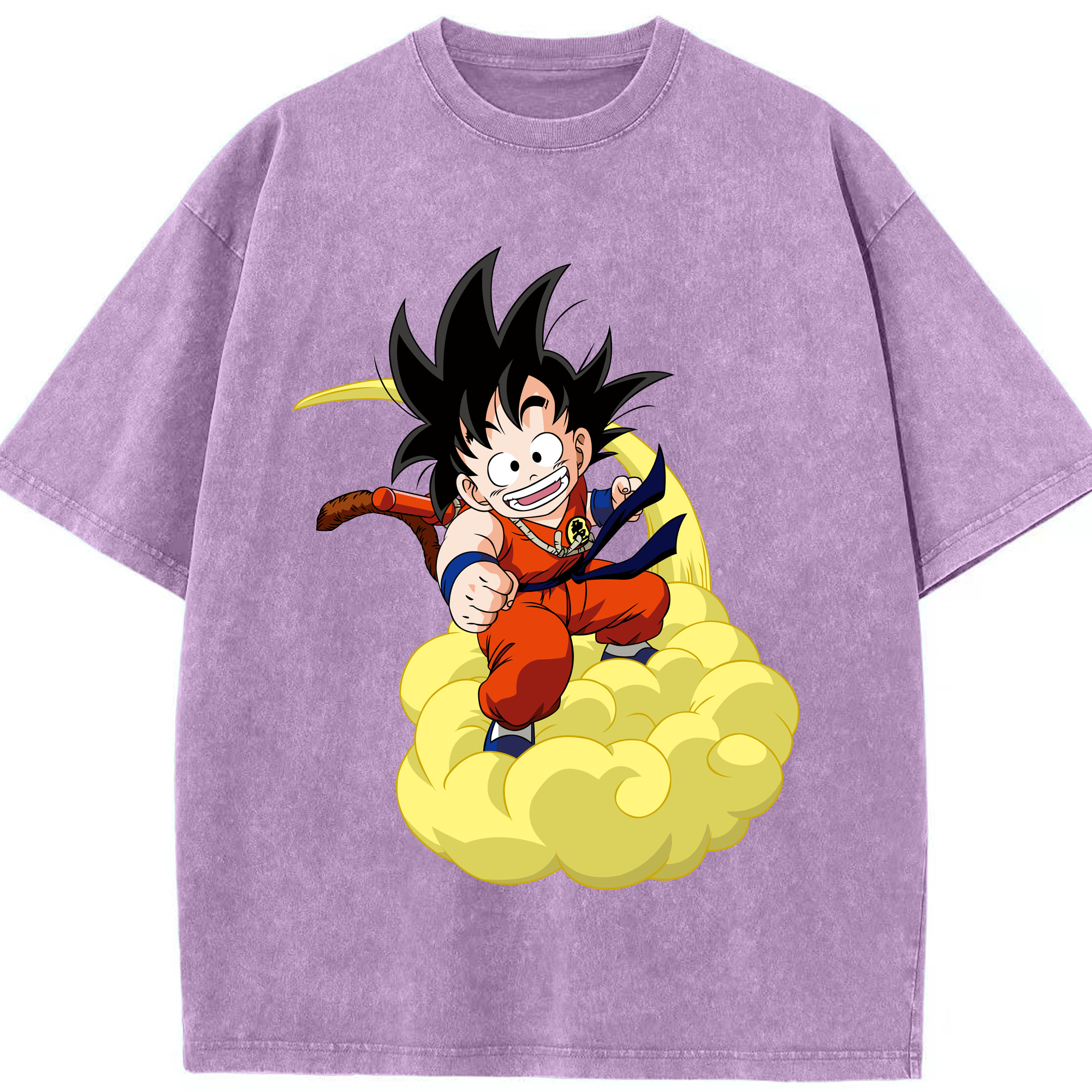 （画像用） ドラゴンボール 孫悟空（そん ごくう）Son Goku カカロット DRAGON BALL Kakarotto 綿100% ヴィンテージ風 半袖Tシャツ（フロントプリント）