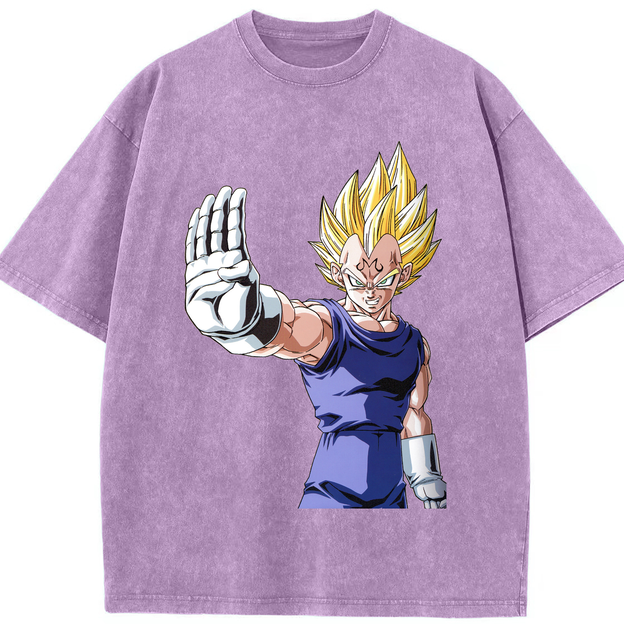 （画像用） ドラゴンボール ベジータ四世（Bejīta Yonsei）DRAGON BALL Vegeta IV 綿100% ヴィンテージ風 半袖Tシャツ（フロントプリント）