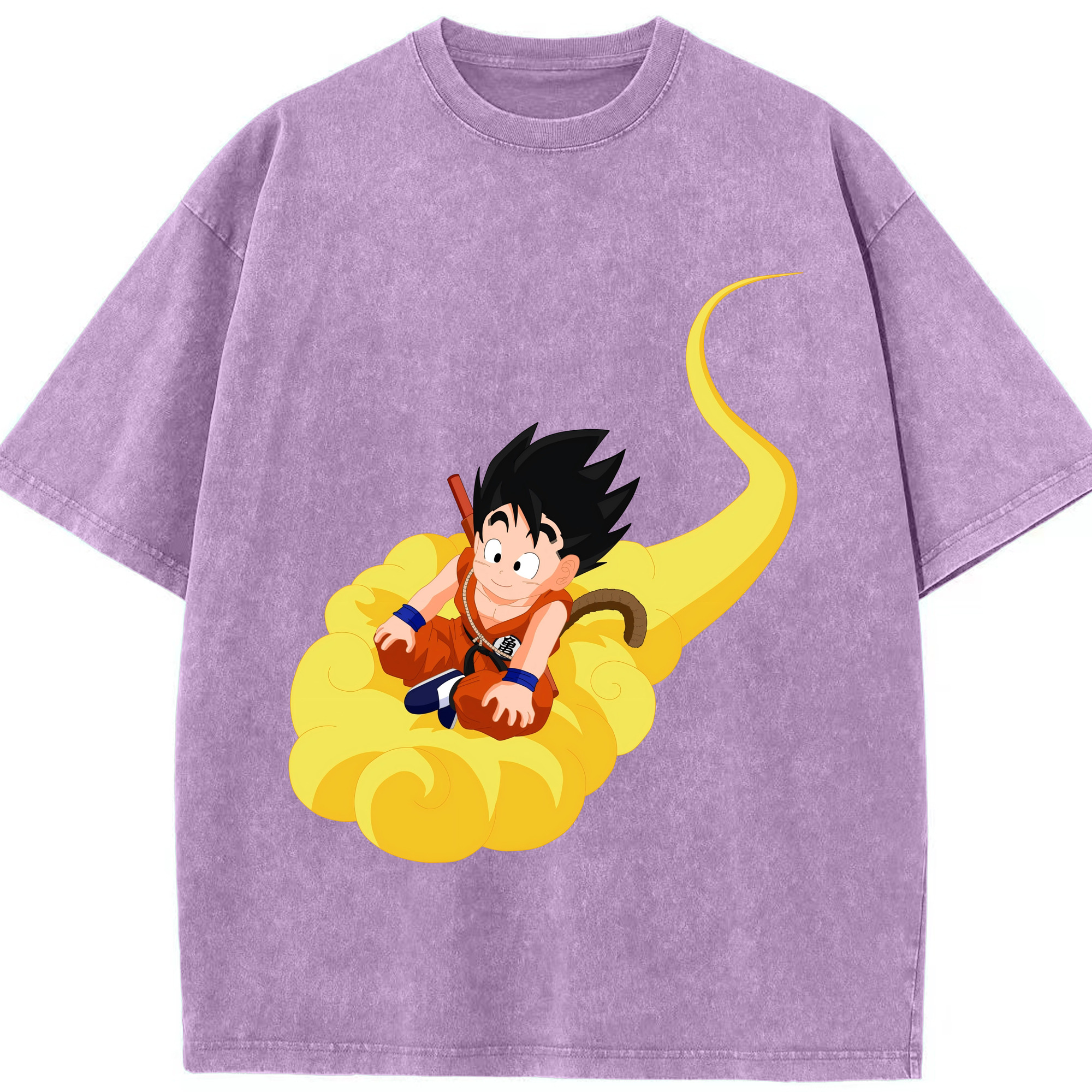 （画像用） ドラゴンボール 孫悟空（そん ごくう）Son Goku カカロット DRAGON BALL Kakarotto 綿100% ヴィンテージ風 半袖Tシャツ（フロントプリント）