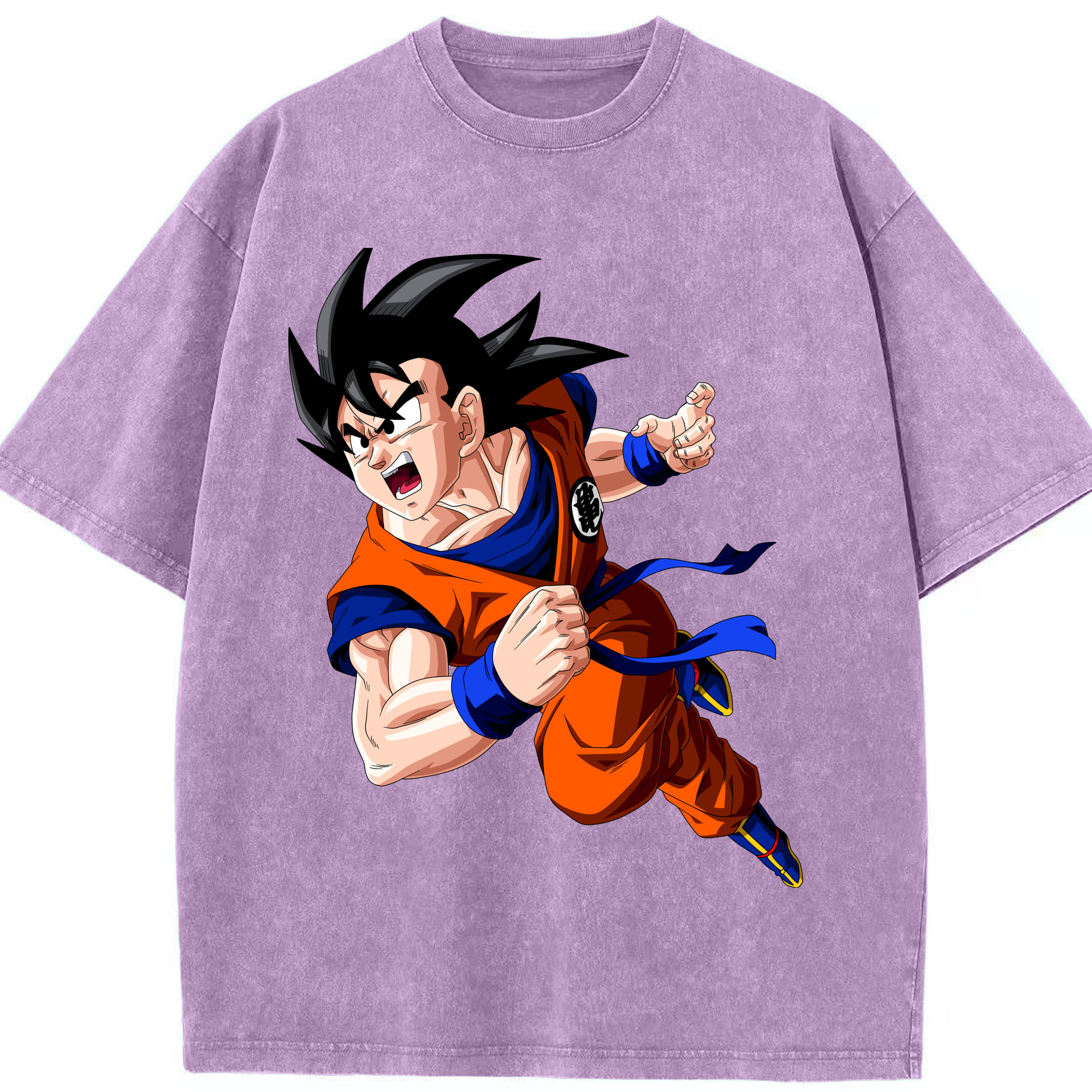 （画像用） ドラゴンボール 孫悟空（そん ごくう）Son Goku カカロット DRAGON BALL Kakarotto 綿100% ヴィンテージ風 半袖Tシャツ（フロントプリント）