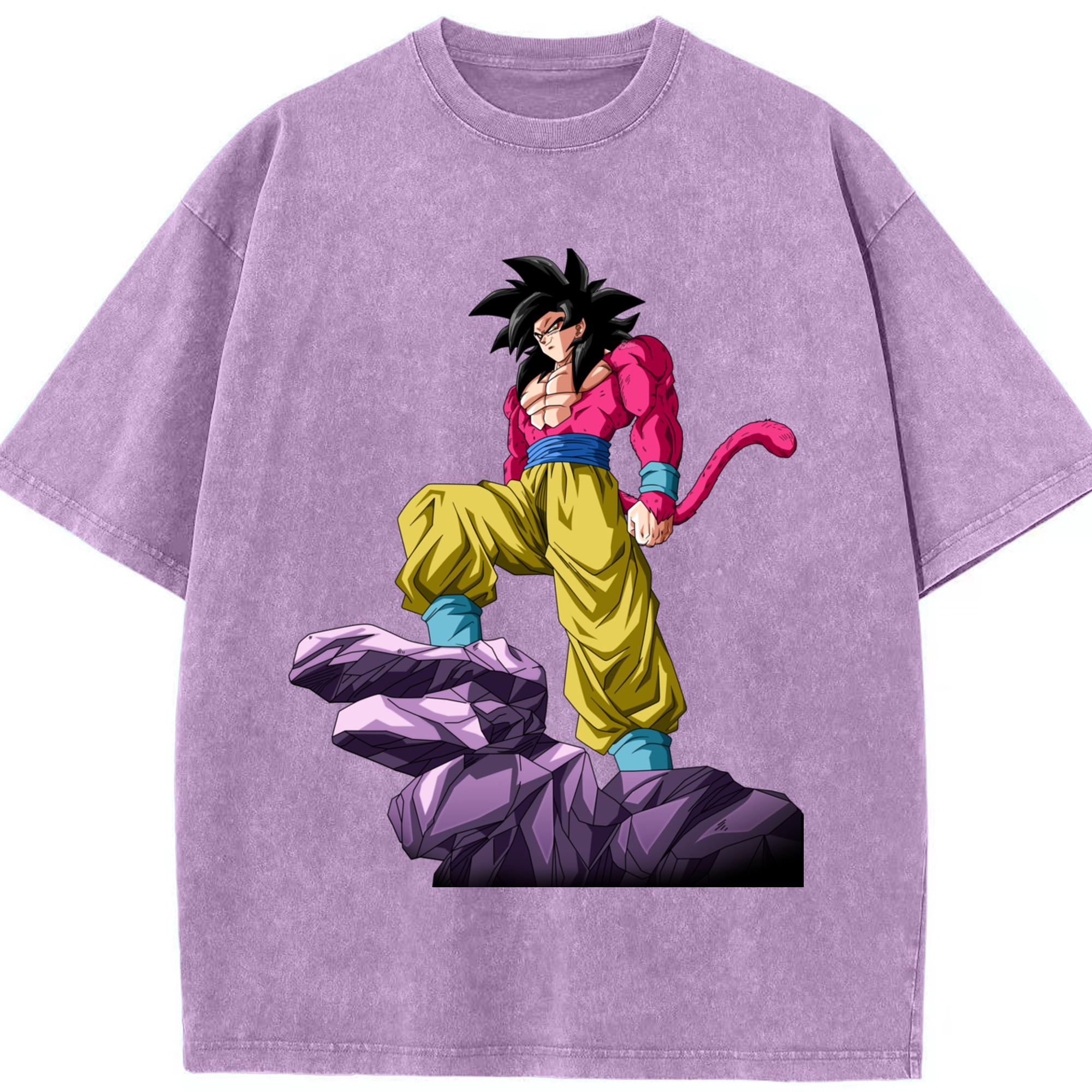 （画像用） ドラゴンボール 孫悟空（そん ごくう）Son Goku カカロット DRAGON BALL Kakarotto 綿100% ヴィンテージ風 半袖Tシャツ（フロントプリント）