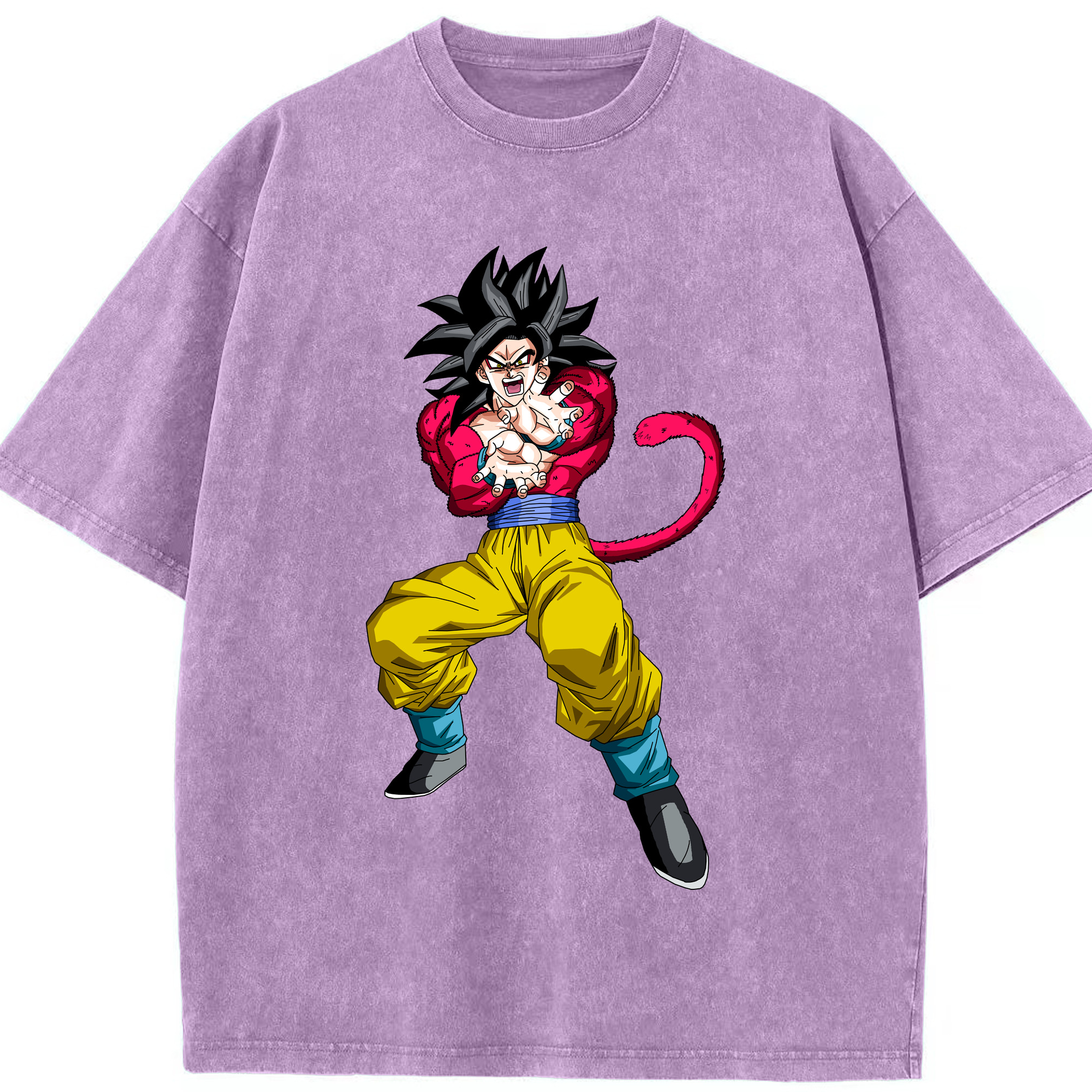 （画像用） ドラゴンボール 孫悟空（そん ごくう）Son Goku カカロット DRAGON BALL Kakarotto 綿100% ヴィンテージ風 半袖Tシャツ（フロントプリント）
