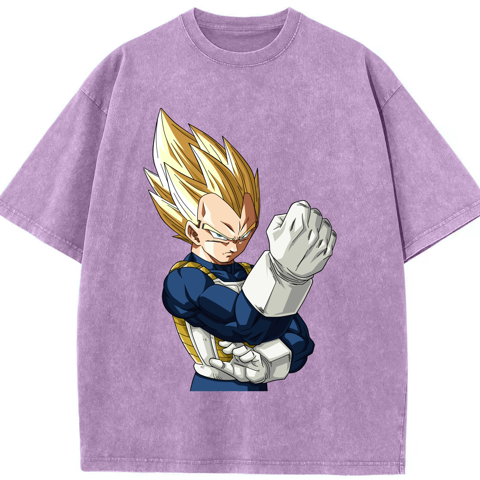 （画像用） ドラゴンボール ベジータ四世（Bejīta Yonsei）DRAGON BALL Vegeta IV 綿100% ヴィンテージ風 半袖Tシャツ（フロントプリント）