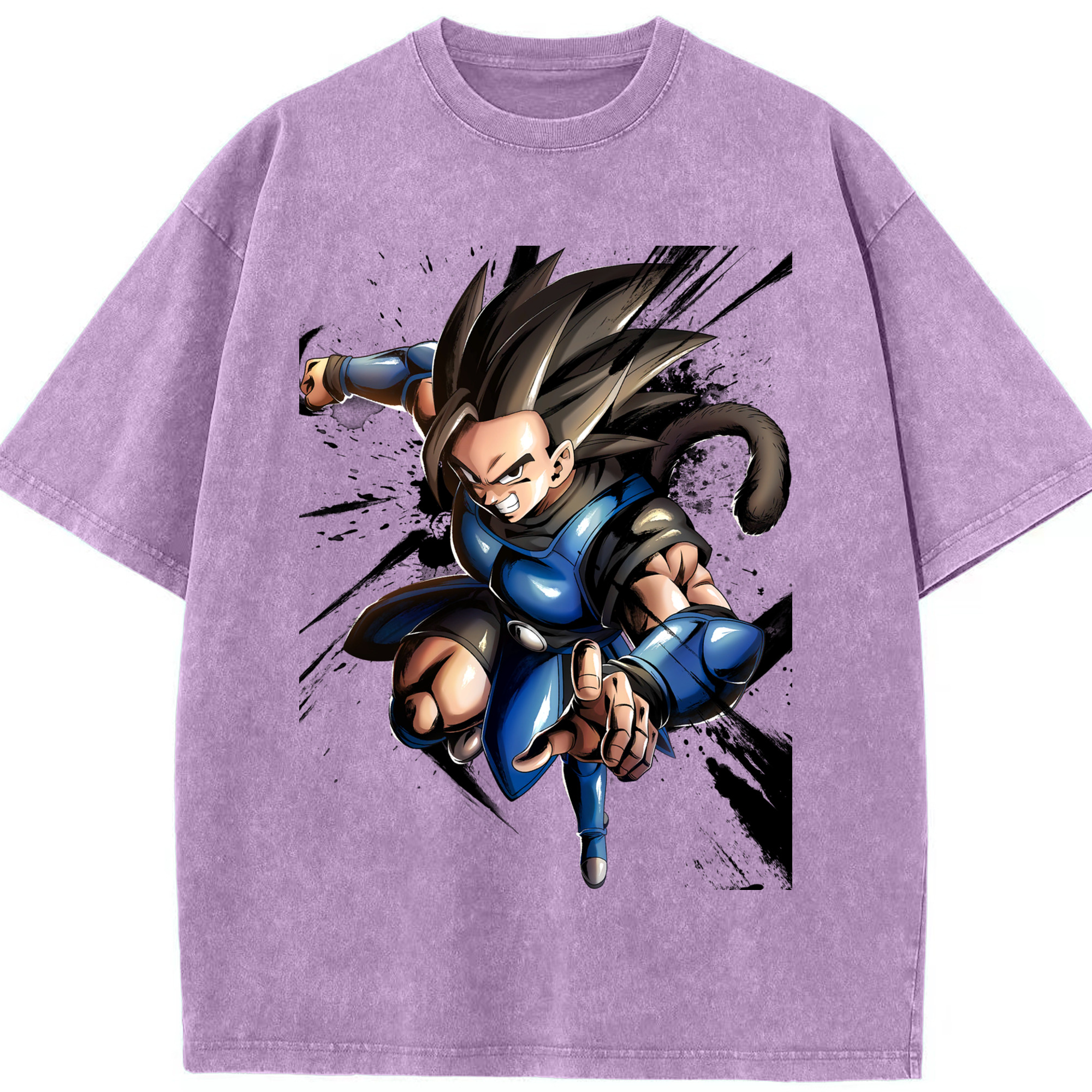 （画像用） ドラゴンボール ベジータ四世（Bejīta Yonsei）DRAGON BALL Vegeta IV 綿100% ヴィンテージ風 半袖Tシャツ（フロントプリント）
