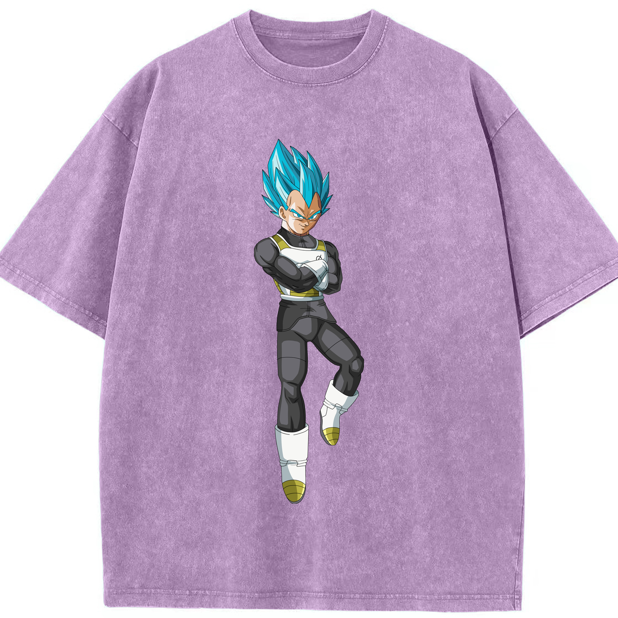 （画像用） ドラゴンボール ベジータ四世（Bejīta Yonsei）DRAGON BALL Vegeta IV 綿100% ヴィンテージ風 半袖Tシャツ（フロントプリント）