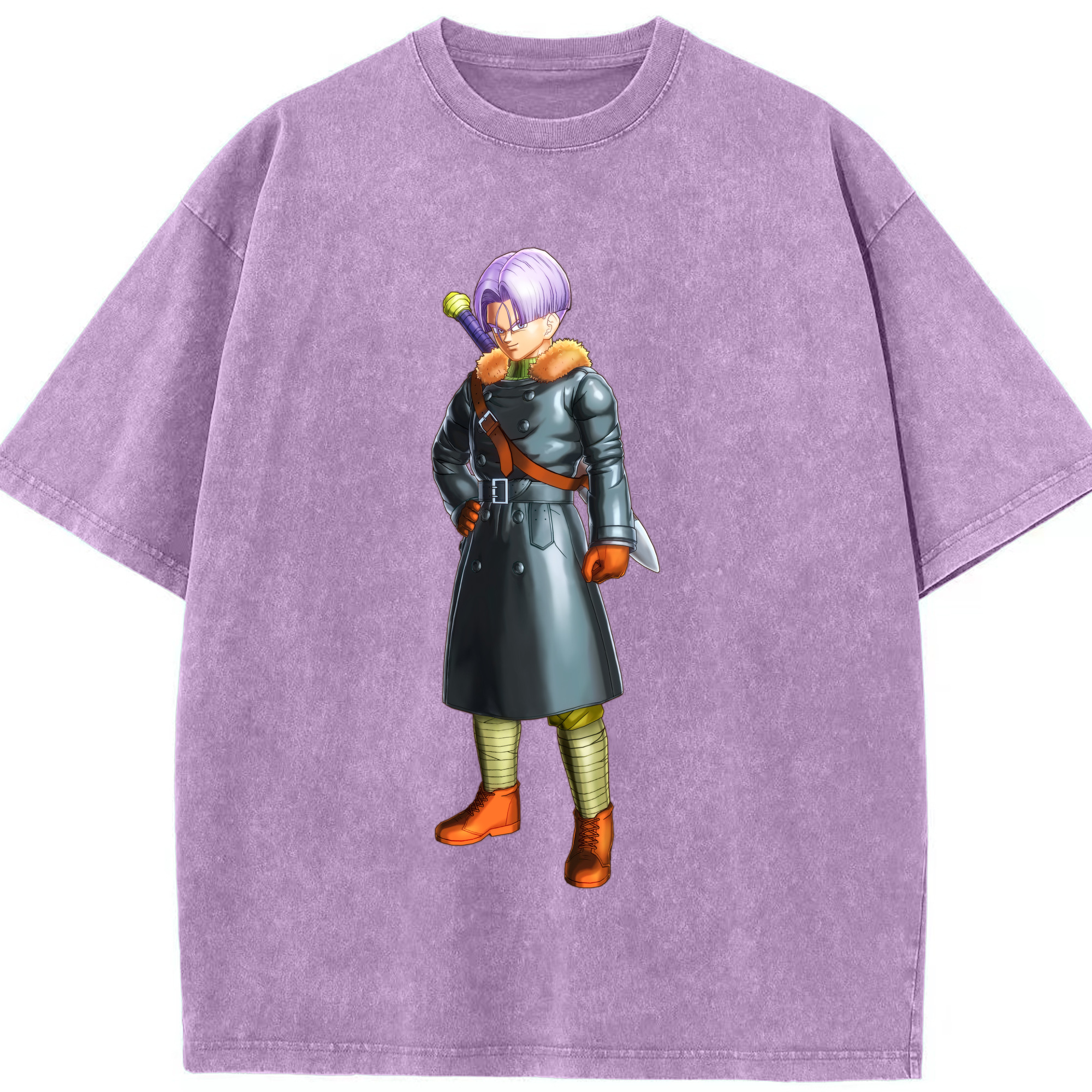 （画像用） ドラゴンボール トランクス（Torankusu）DRAGON BALL Trunks 綿100% ヴィンテージ風 半袖Tシャツ（フロントプリント）