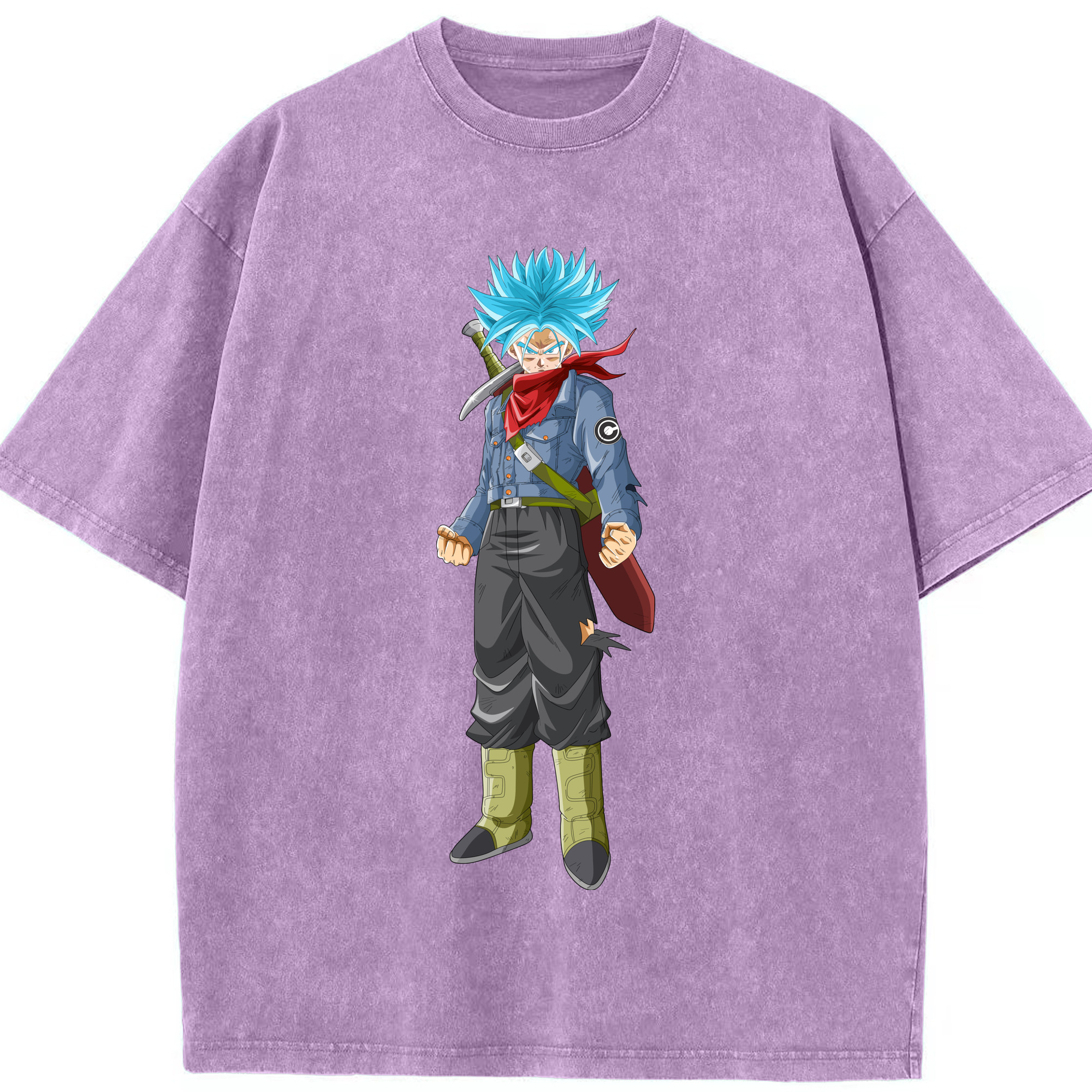 （画像用） ドラゴンボール トランクス（Torankusu）DRAGON BALL Trunks 綿100% ヴィンテージ風 半袖Tシャツ（フロントプリント）
