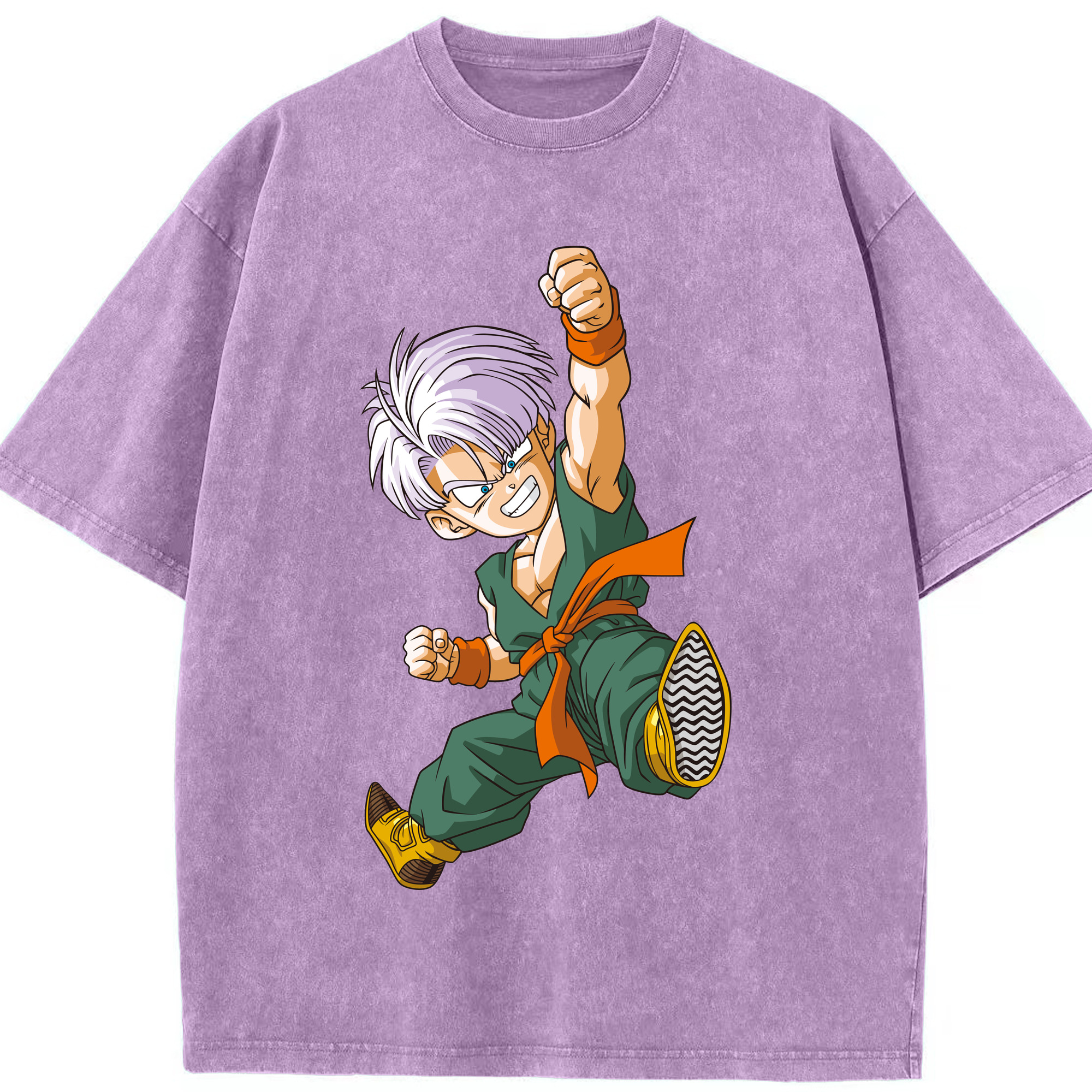 （画像用） ドラゴンボール トランクス（Torankusu）DRAGON BALL Trunks 綿100% ヴィンテージ風 半袖Tシャツ（フロントプリント）