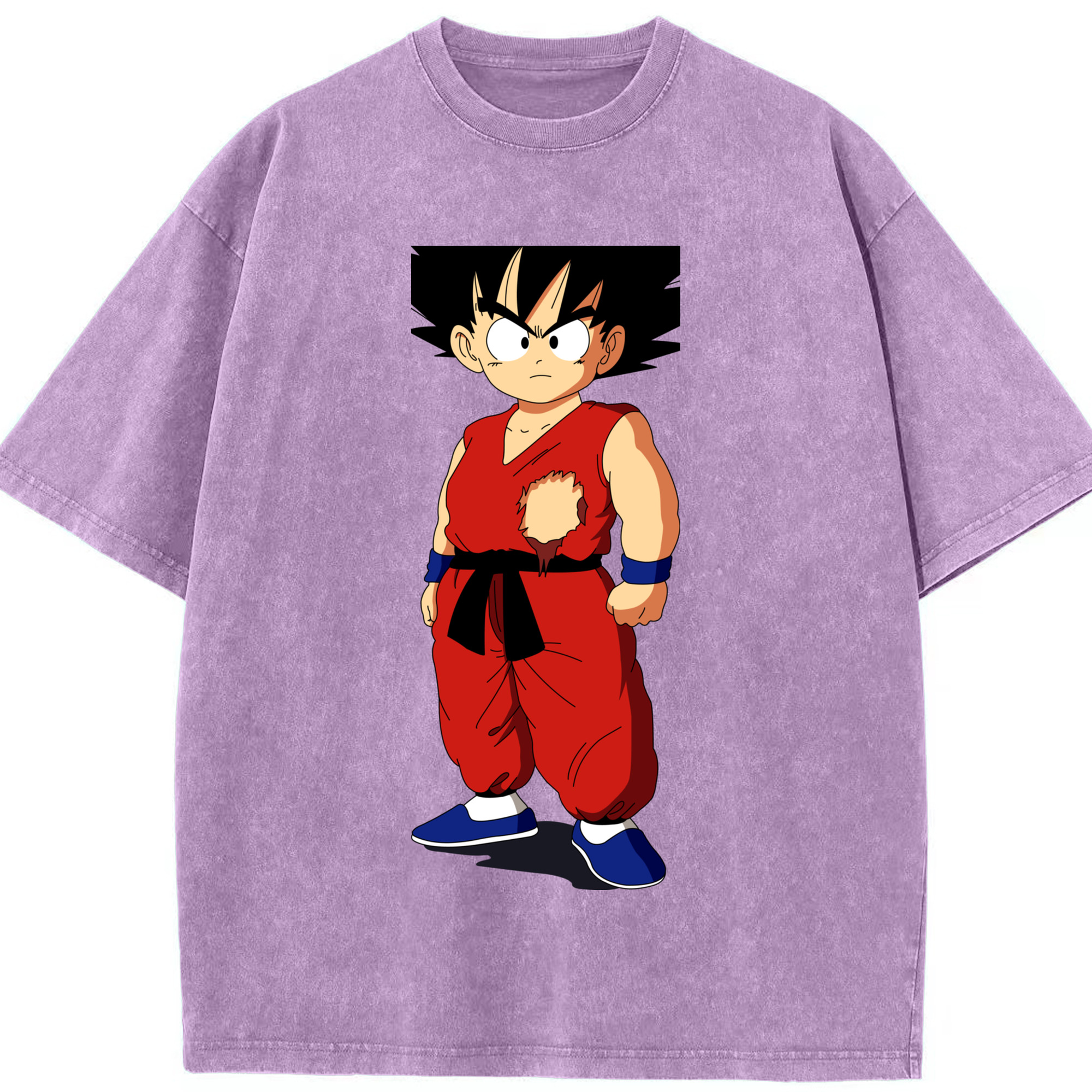 （画像用） ドラゴンボール 孫悟空（そん ごくう）Son Goku カカロット DRAGON BALL Kakarotto 綿100% ヴィンテージ風 半袖Tシャツ（フロントプリント）