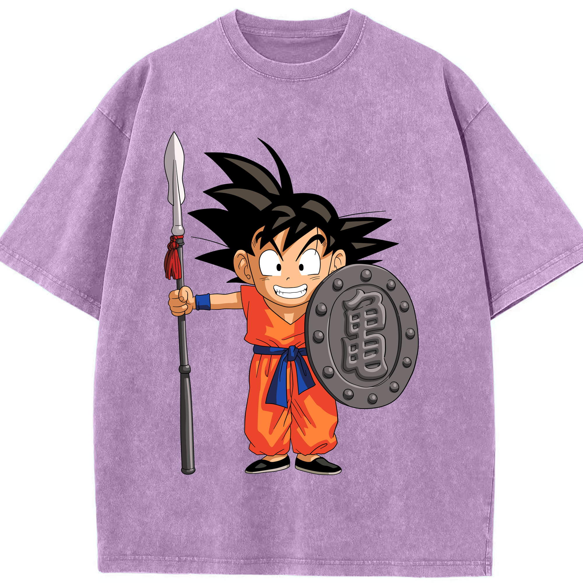 （画像用） ドラゴンボール 孫悟空（そん ごくう）Son Goku カカロット DRAGON BALL Kakarotto 綿100% ヴィンテージ風 半袖Tシャツ（フロントプリント）