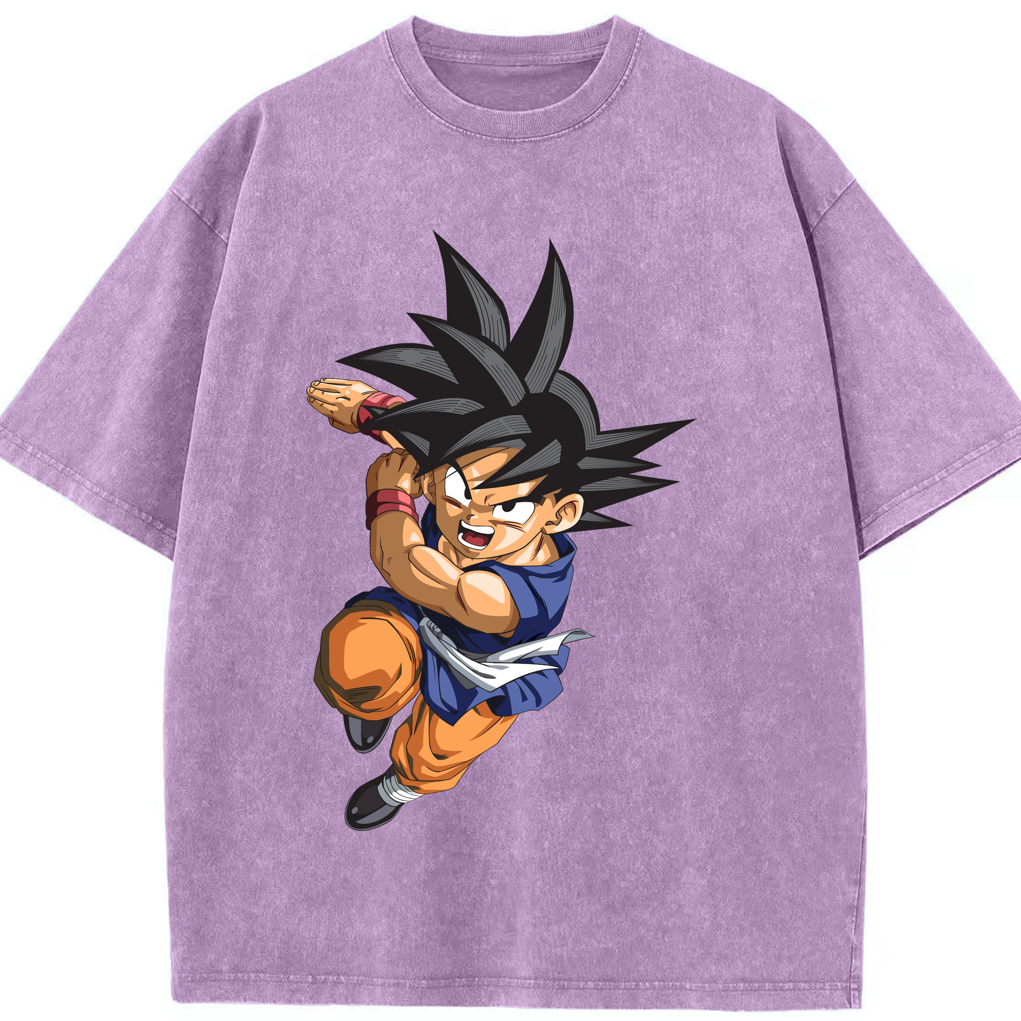 （画像用） ドラゴンボール 孫悟空（そん ごくう）Son Goku カカロット DRAGON BALL Kakarotto 綿100% ヴィンテージ風 半袖Tシャツ（フロントプリント）