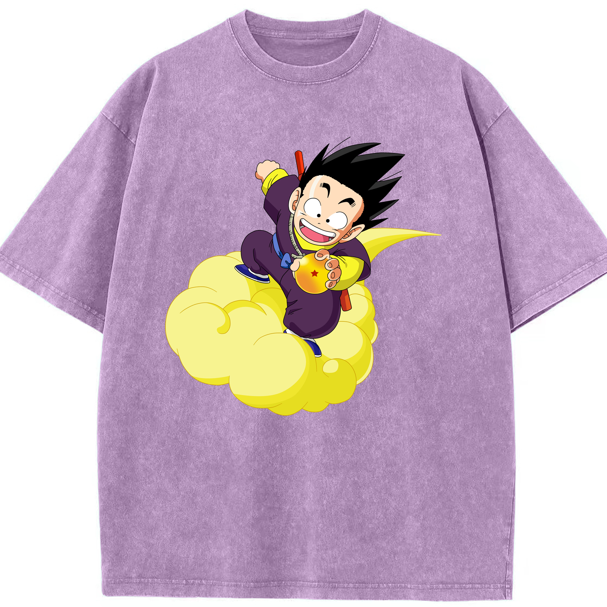 （画像用） ドラゴンボール 孫悟空（そん ごくう）Son Goku カカロット DRAGON BALL Kakarotto 綿100% ヴィンテージ風 半袖Tシャツ（フロントプリント）