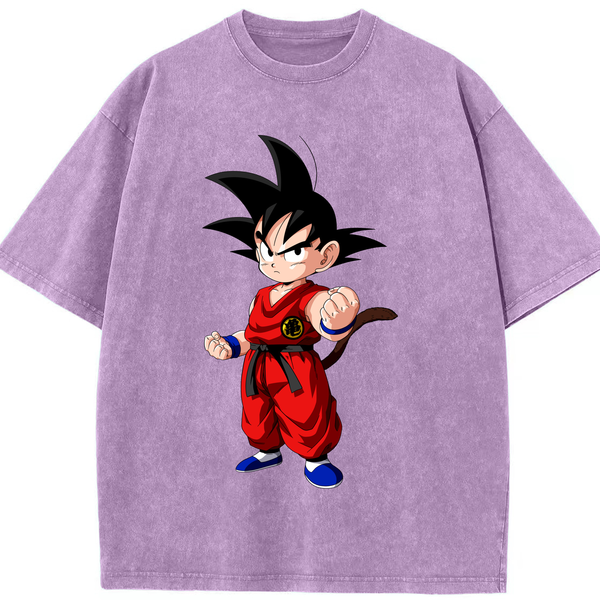（画像用） ドラゴンボール 孫悟空（そん ごくう）Son Goku カカロット DRAGON BALL Kakarotto 綿100% ヴィンテージ風 半袖Tシャツ（フロントプリント）