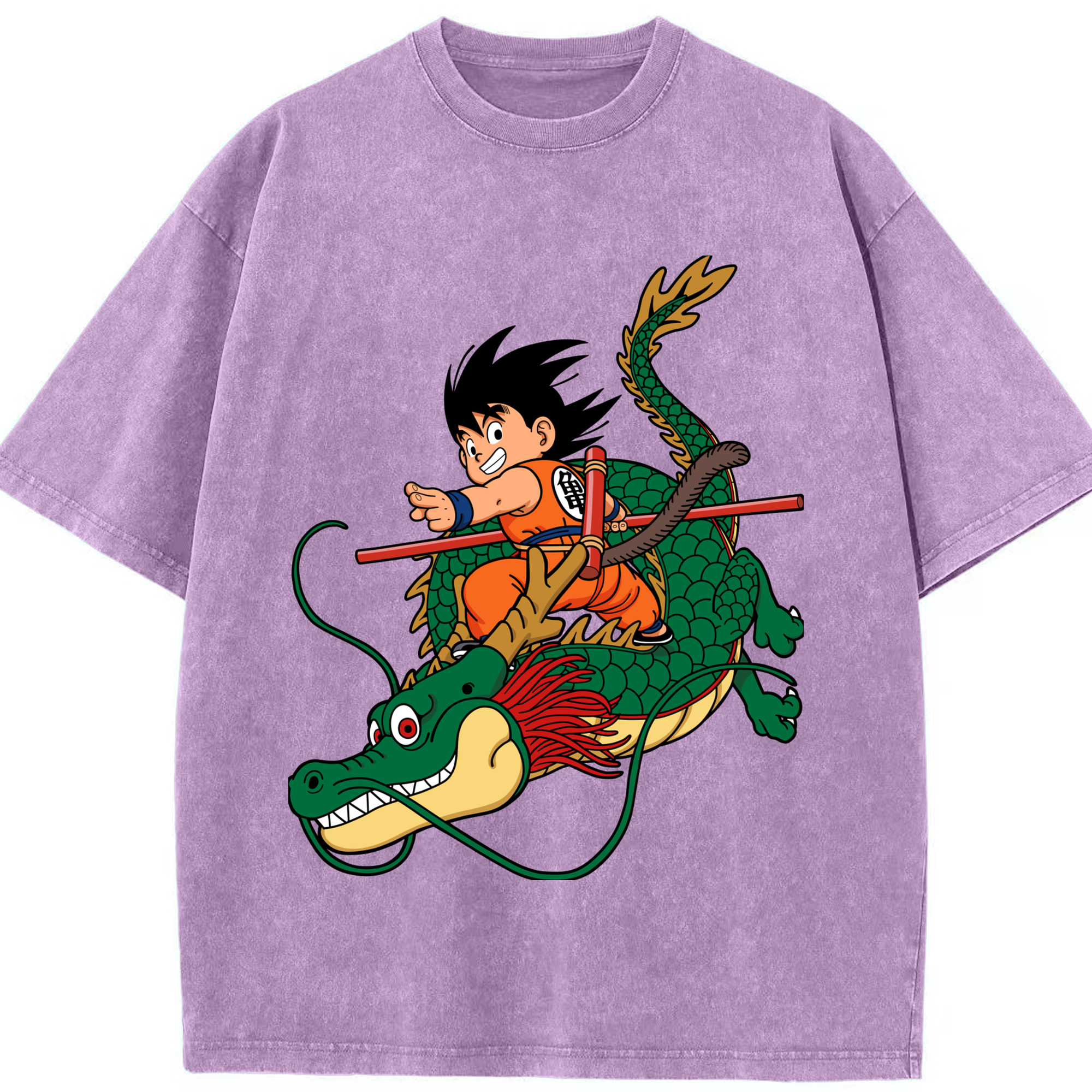 （画像用） ドラゴンボール 孫悟空（そん ごくう）Son Goku カカロット DRAGON BALL Kakarotto 綿100% ヴィンテージ風 半袖Tシャツ（フロントプリント）