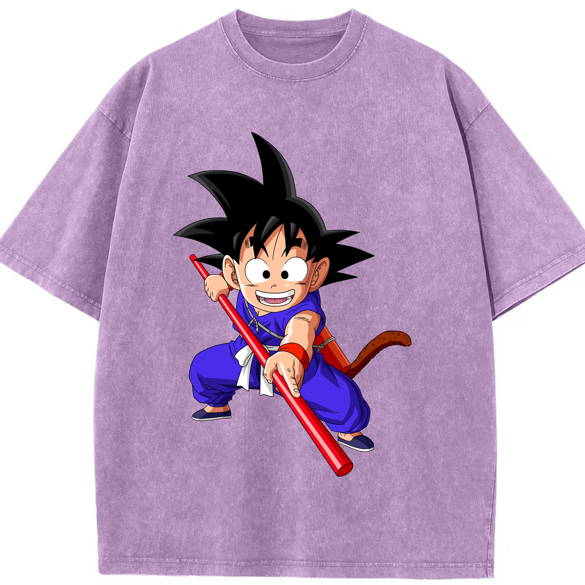 （画像用） ドラゴンボール 孫悟空（そん ごくう）Son Goku カカロット DRAGON BALL Kakarotto 綿100% ヴィンテージ風 半袖Tシャツ（フロントプリント）