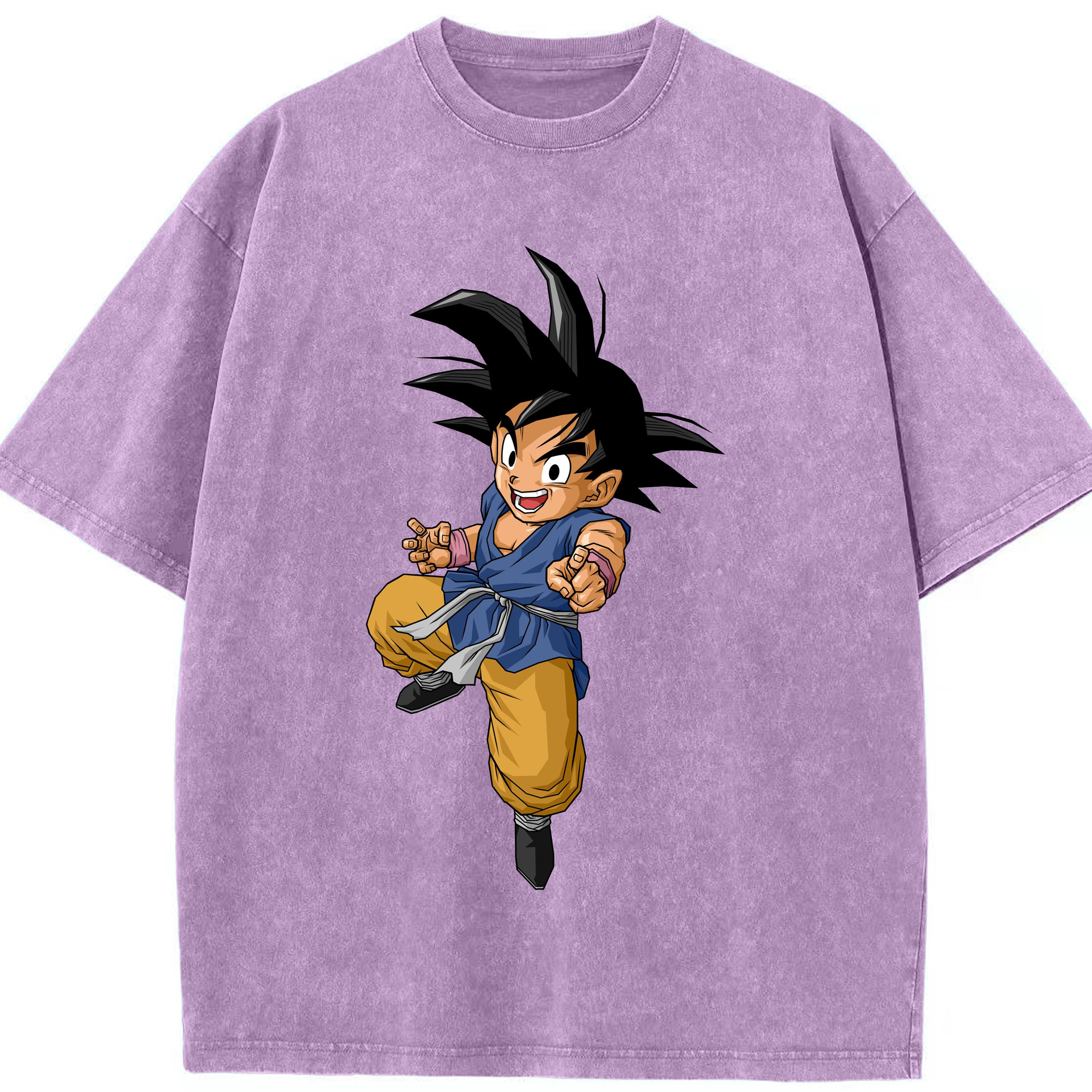 （画像用） ドラゴンボール 孫悟空（そん ごくう）Son Goku カカロット DRAGON BALL Kakarotto 綿100% ヴィンテージ風 半袖Tシャツ（フロントプリント）