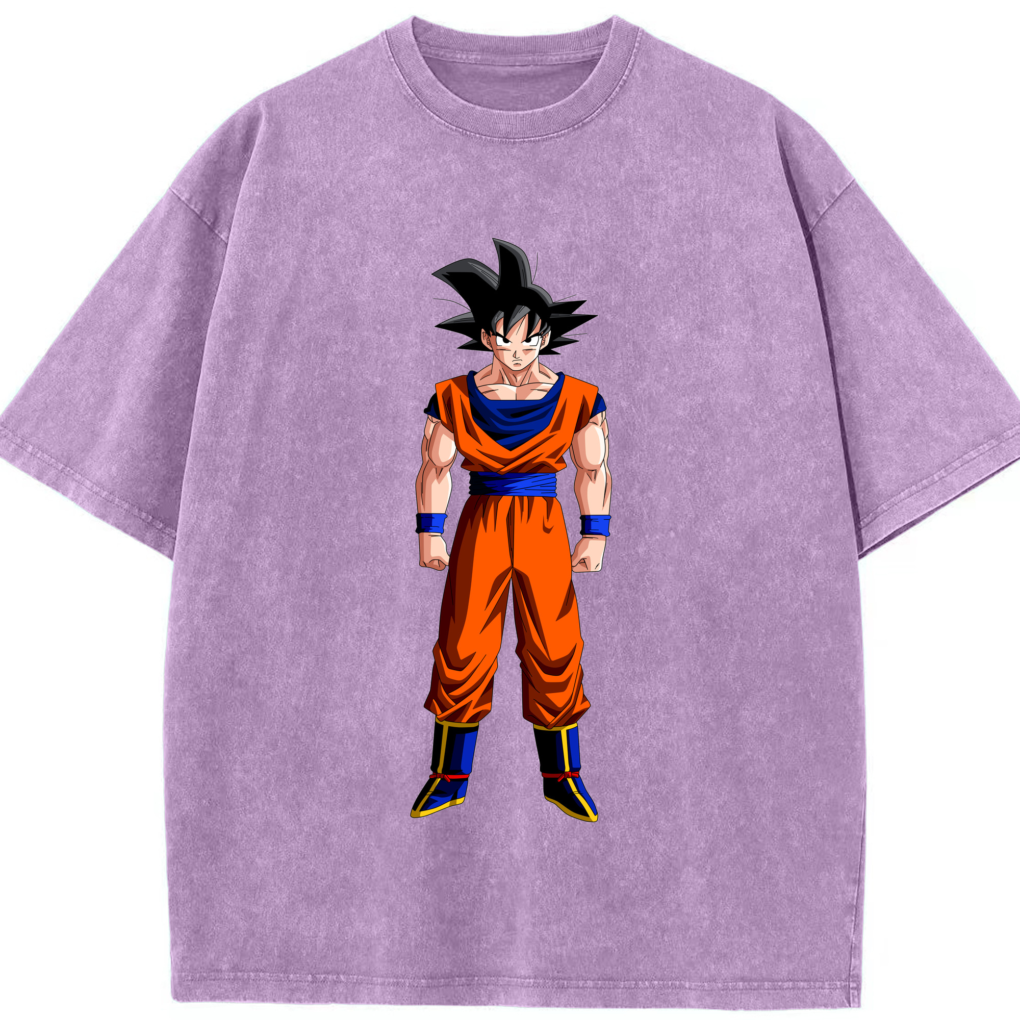 （画像用） ドラゴンボール 孫悟空（そん ごくう）Son Goku カカロット DRAGON BALL Kakarotto 綿100% ヴィンテージ風 半袖Tシャツ（フロントプリント）