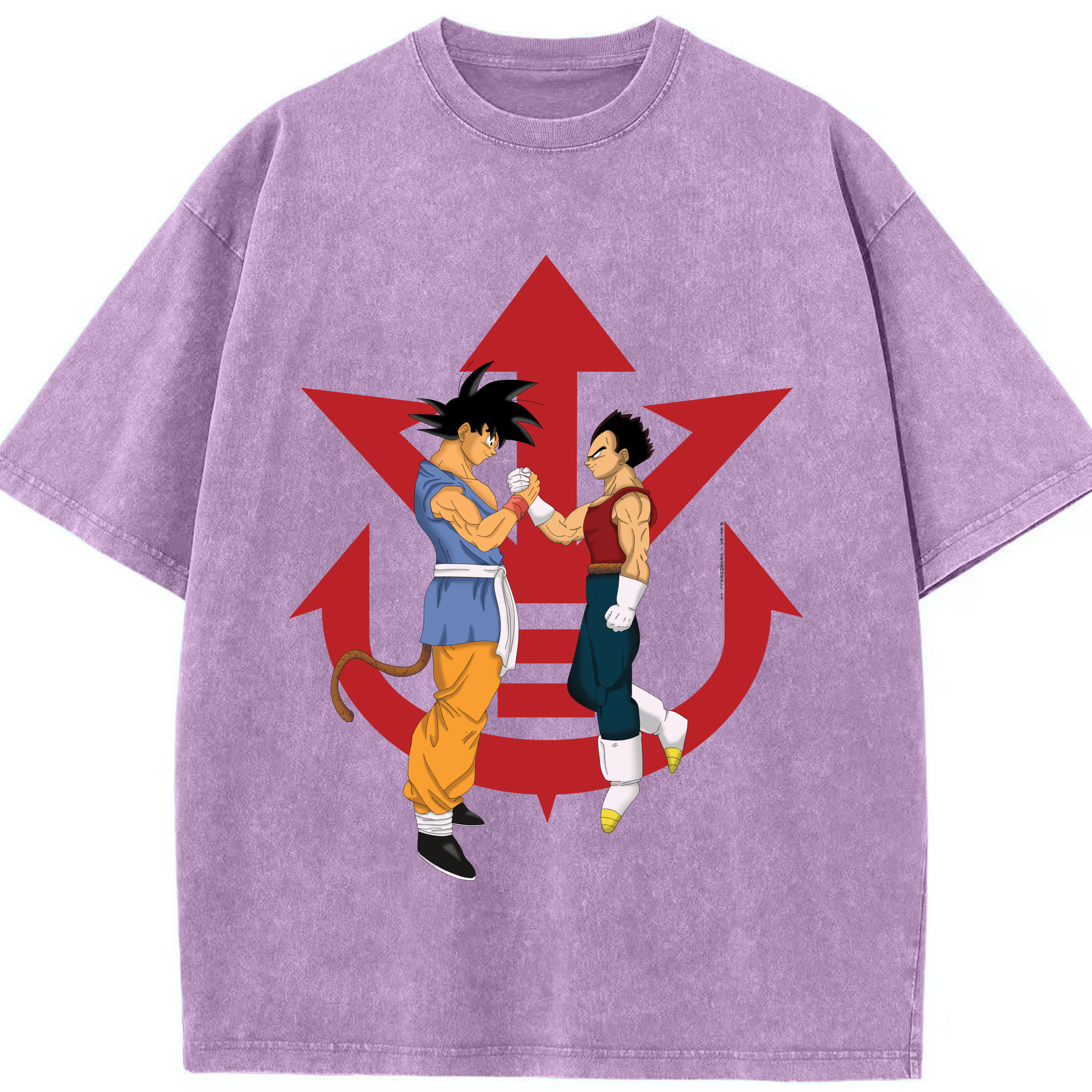 （画像用） ドラゴンボール 孫悟空（そん ごくう）Son Goku カカロット DRAGON BALL Kakarotto 綿100% ヴィンテージ風 半袖Tシャツ（フロントプリント）