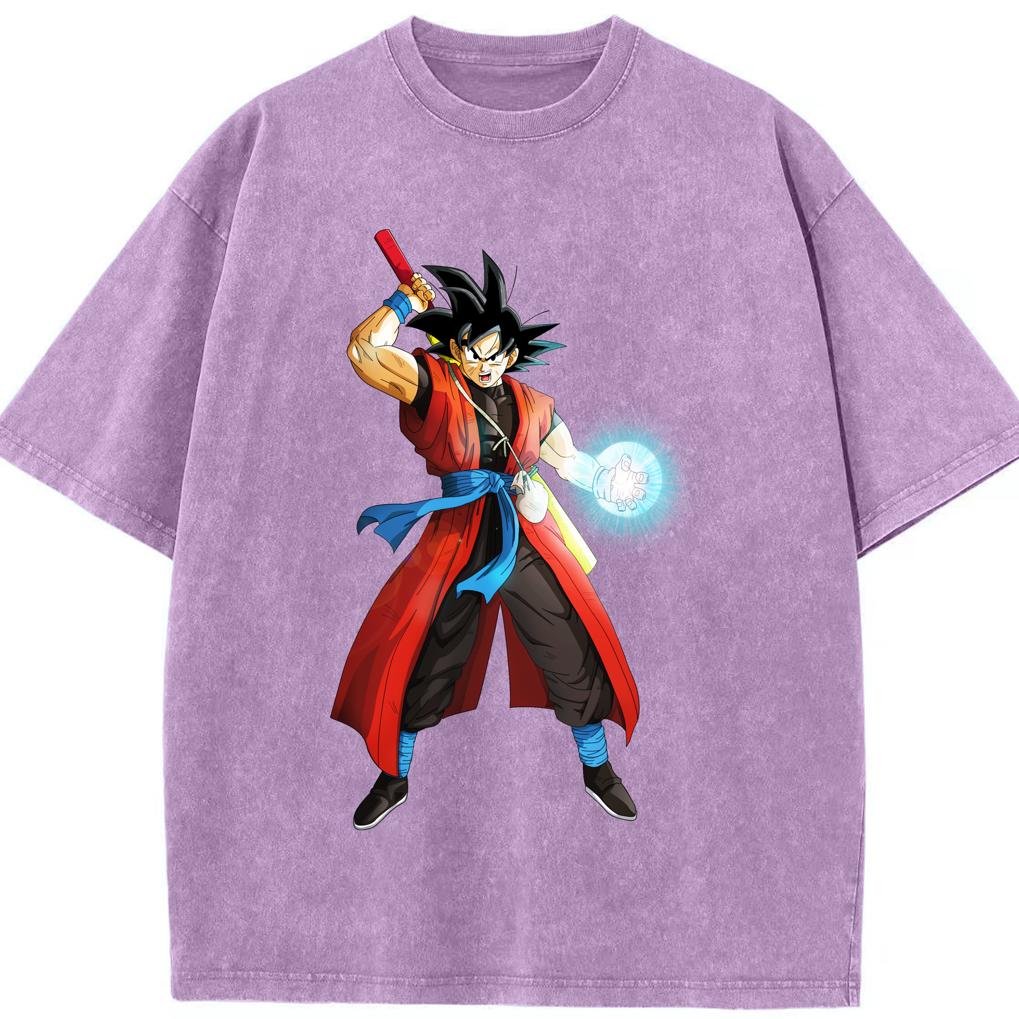 （画像用） ドラゴンボール 孫悟空（そん ごくう）Son Goku カカロット DRAGON BALL Kakarotto 綿100% ヴィンテージ風 半袖Tシャツ（フロントプリント）