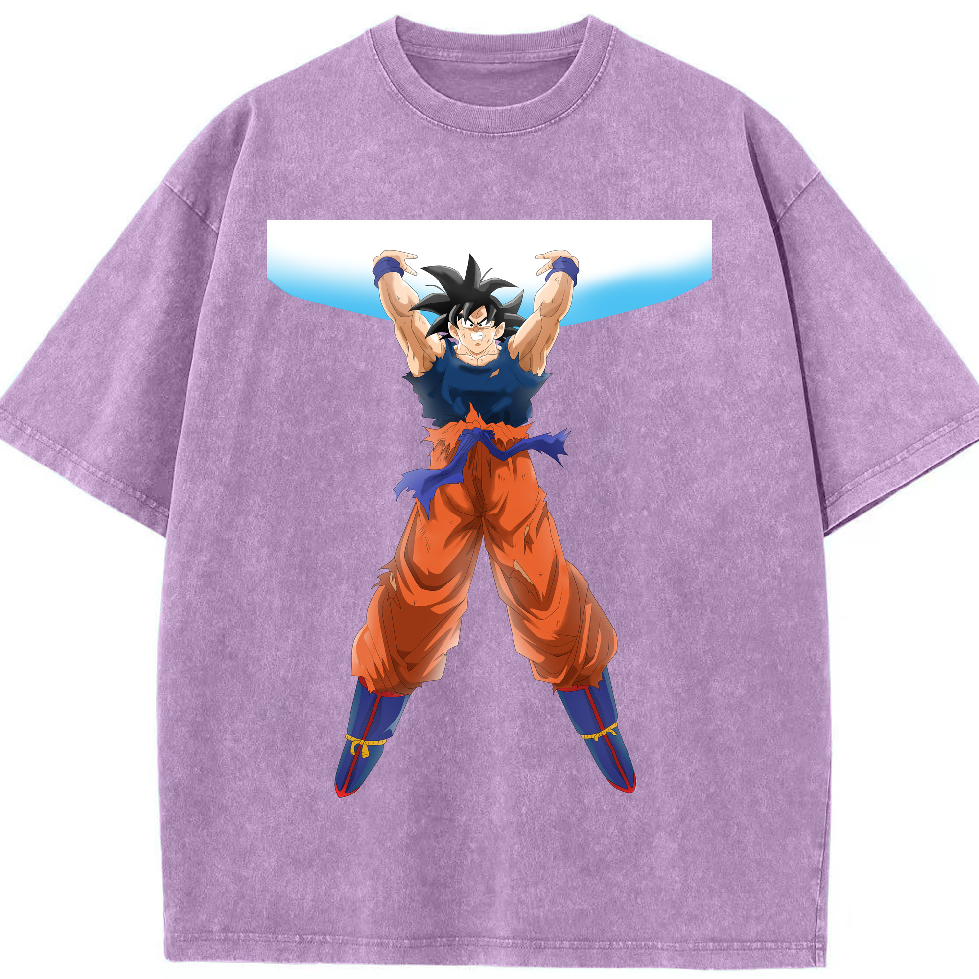 （画像用） ドラゴンボール 孫悟空（そん ごくう）Son Goku カカロット DRAGON BALL Kakarotto 綿100% ヴィンテージ風 半袖Tシャツ（フロントプリント）