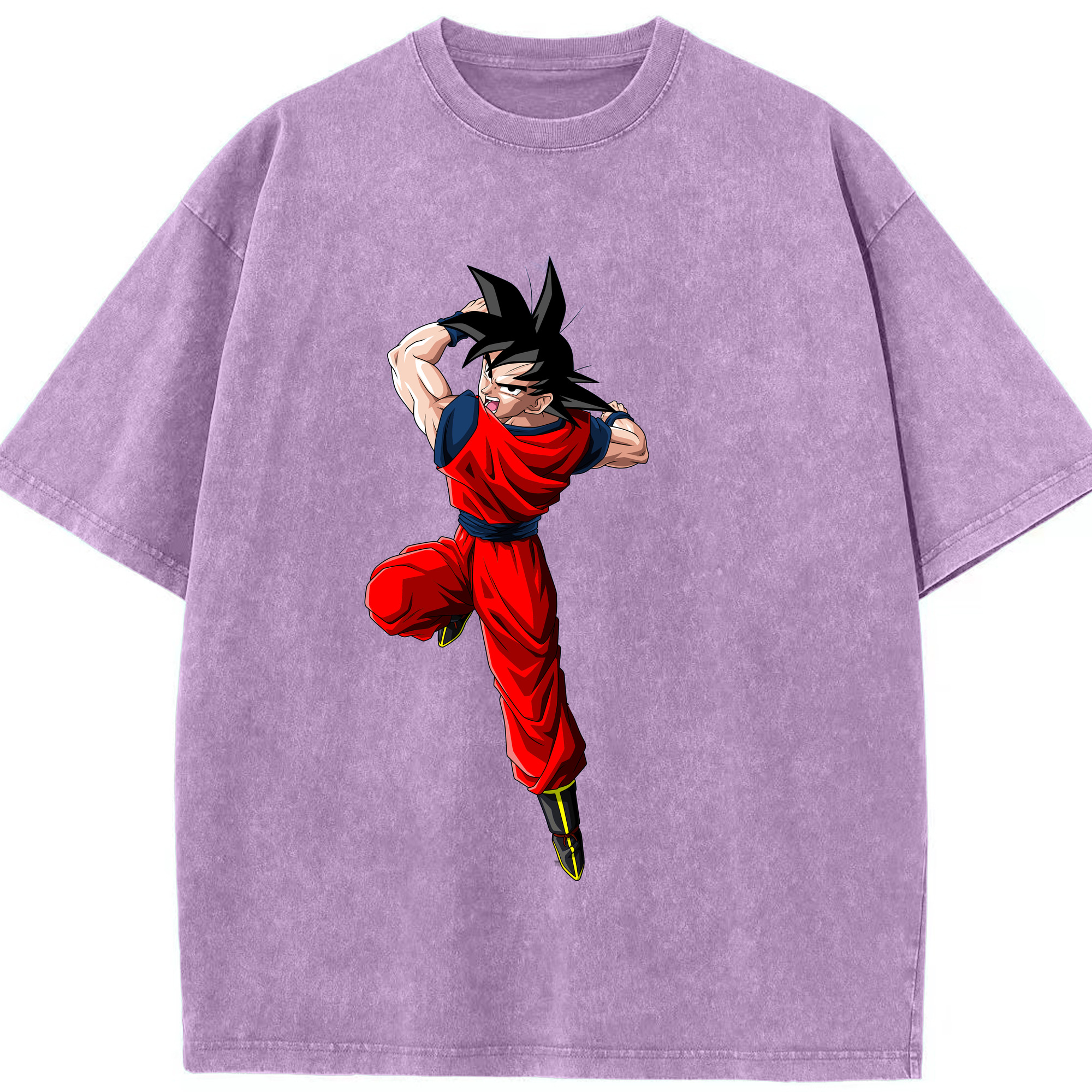 （画像用） ドラゴンボール 孫悟空（そん ごくう）Son Goku カカロット DRAGON BALL Kakarotto 綿100% ヴィンテージ風 半袖Tシャツ（フロントプリント）