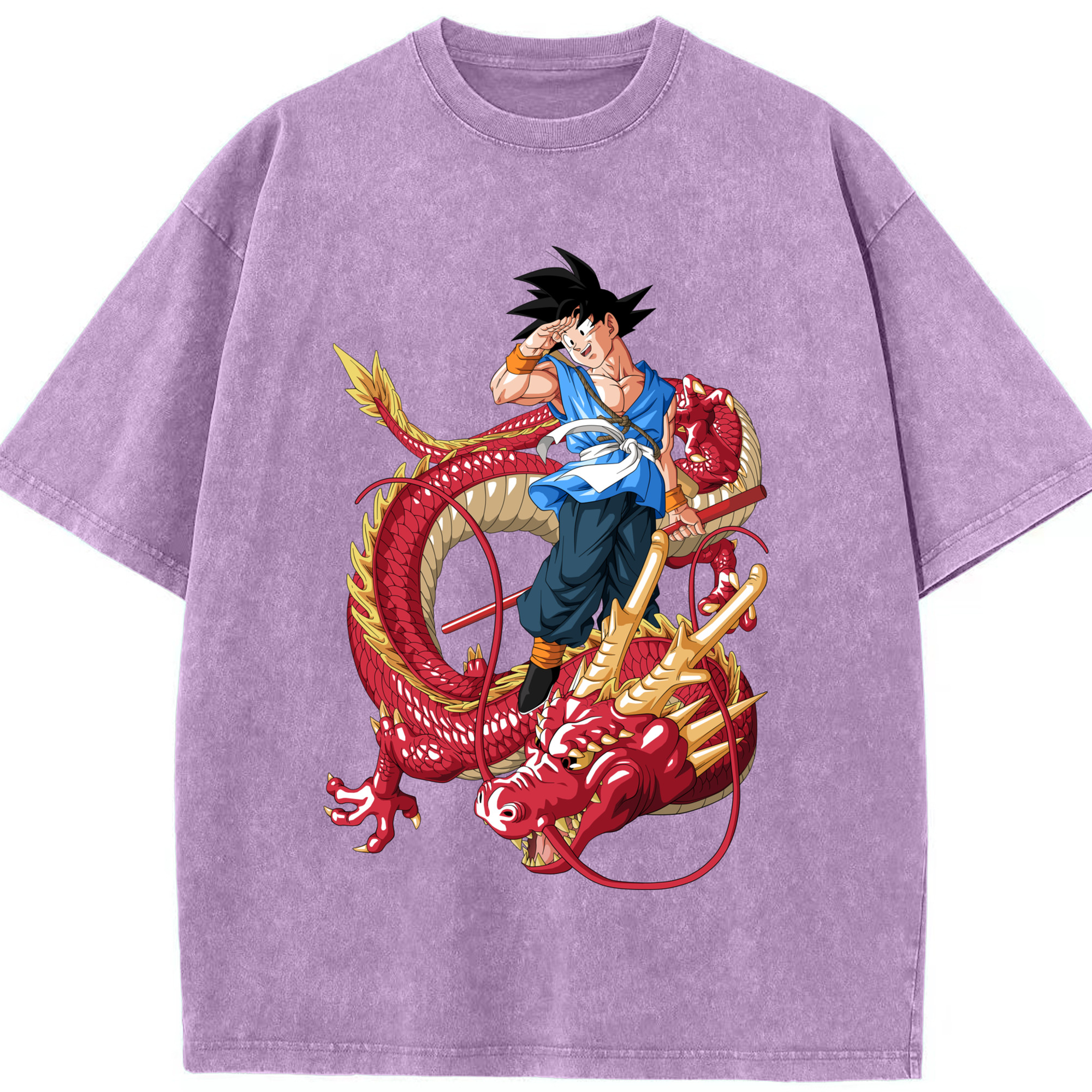 ドラゴンボール 孫悟空（そん ごくう）Son Goku カカロット DRAGON BALL Kakarotto 綿100% ヴィンテージ風 半袖Tシャツ（フロントプリント）