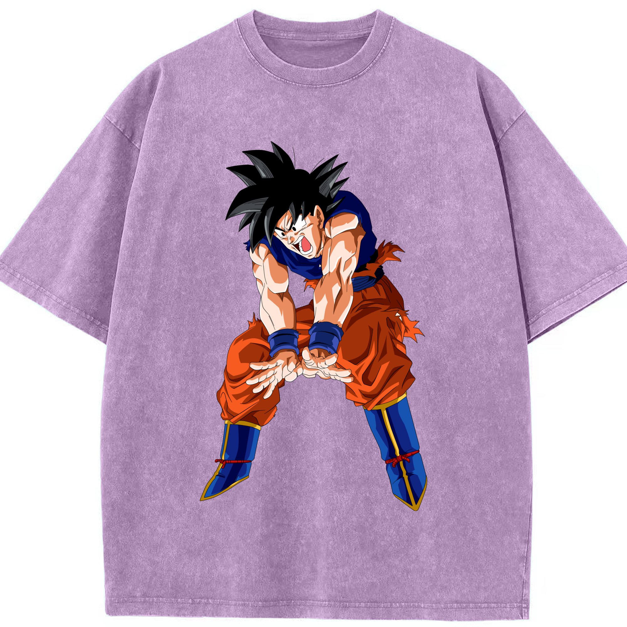 （画像用） ドラゴンボール 孫悟空（そん ごくう）Son Goku カカロット DRAGON BALL Kakarotto 綿100% ヴィンテージ風 半袖Tシャツ（フロントプリント）