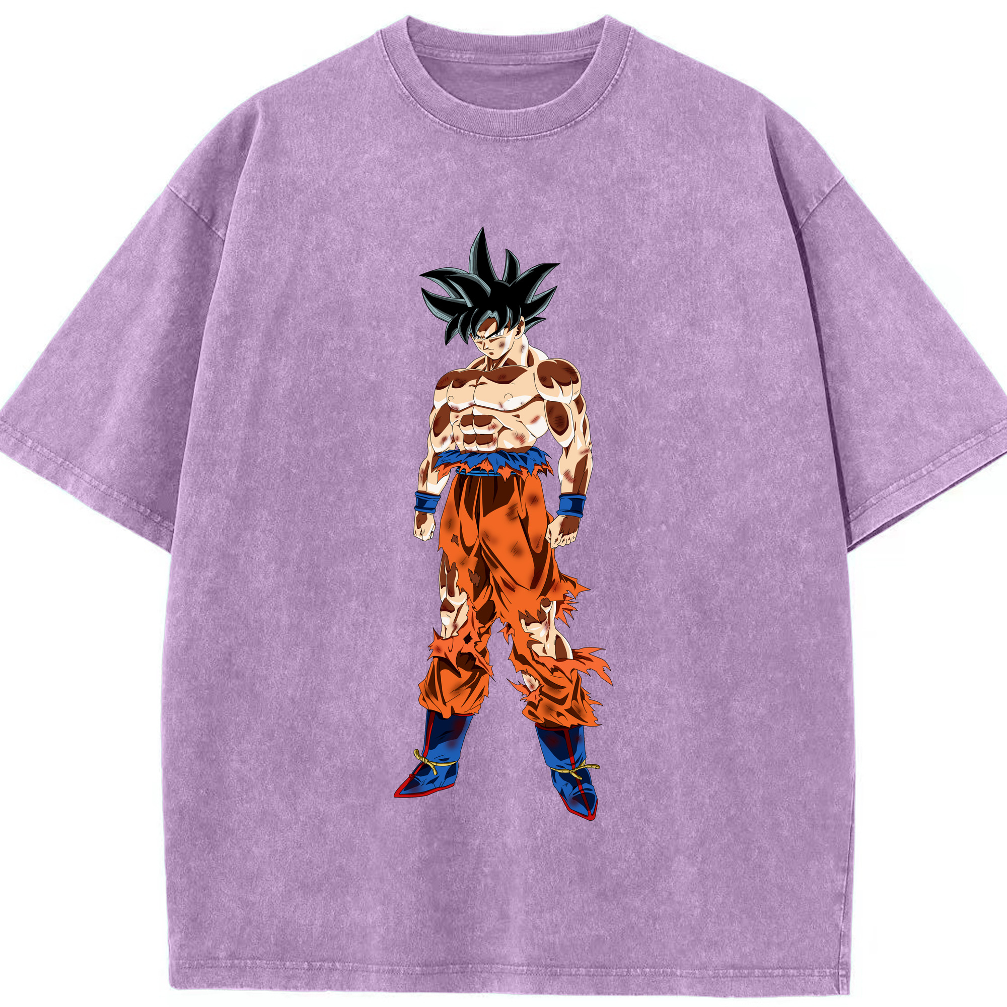 （画像用） ドラゴンボール 孫悟空（そん ごくう）Son Goku カカロット DRAGON BALL Kakarotto 綿100% ヴィンテージ風 半袖Tシャツ（フロントプリント）