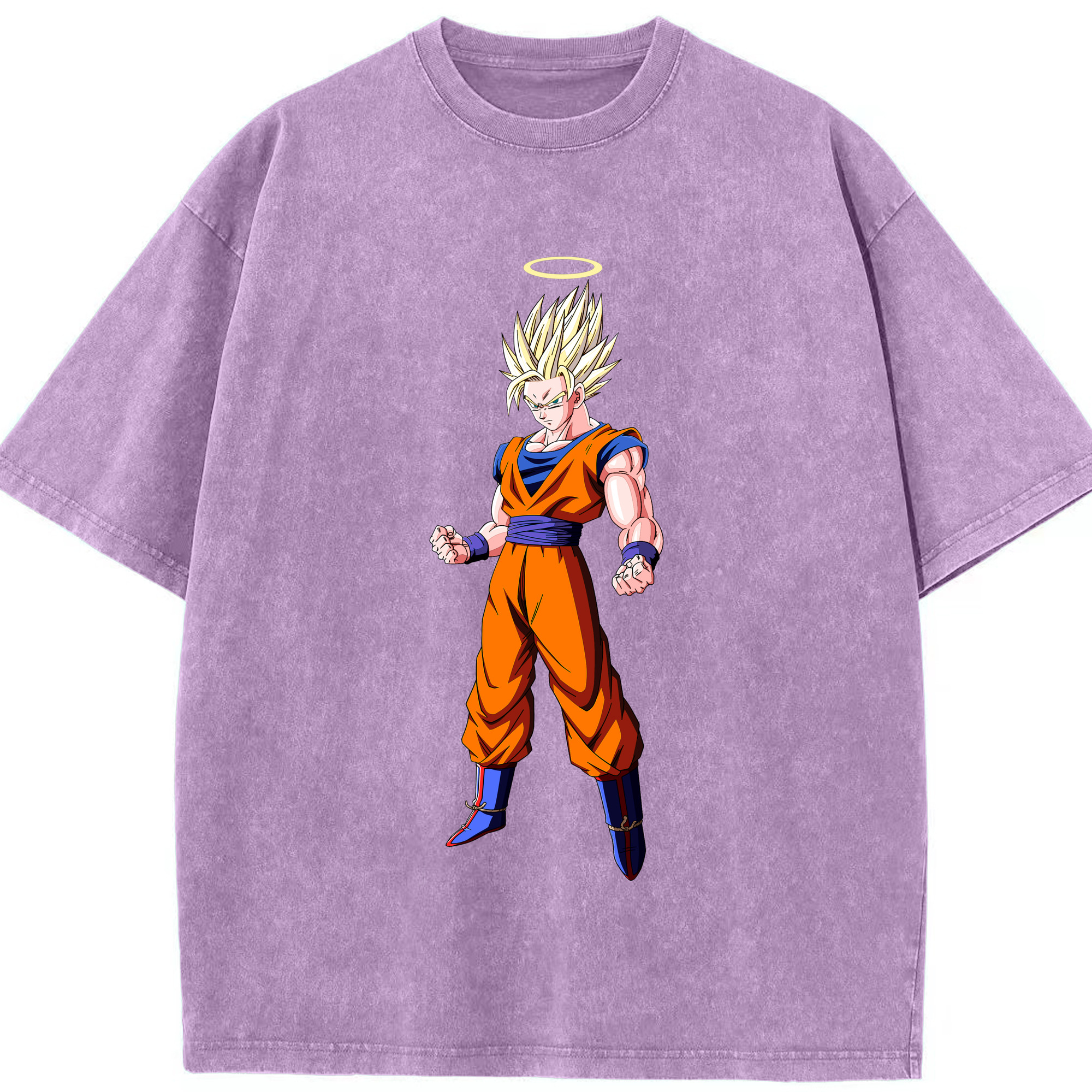 （画像用） ドラゴンボール 孫悟空（そん ごくう）Son Goku カカロット DRAGON BALL Kakarotto 綿100% ヴィンテージ風 半袖Tシャツ（フロントプリント）
