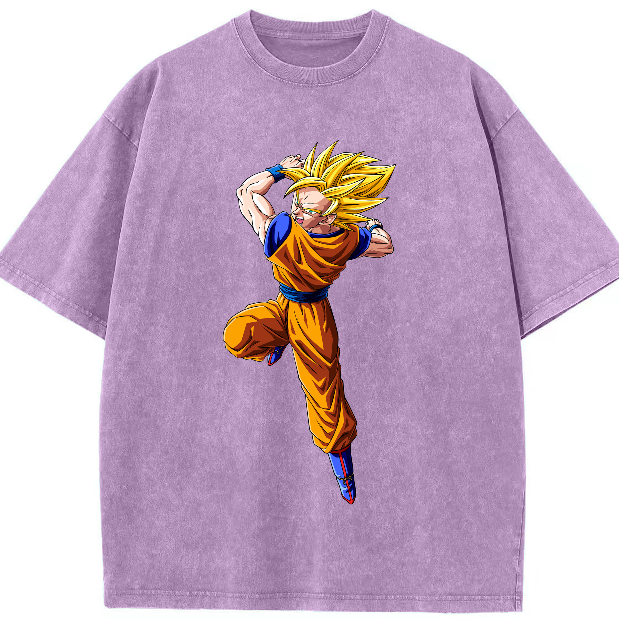 （画像用） ドラゴンボール 孫悟空（そん ごくう）Son Goku カカロット DRAGON BALL Kakarotto 綿100% ヴィンテージ風 半袖Tシャツ（フロントプリント）