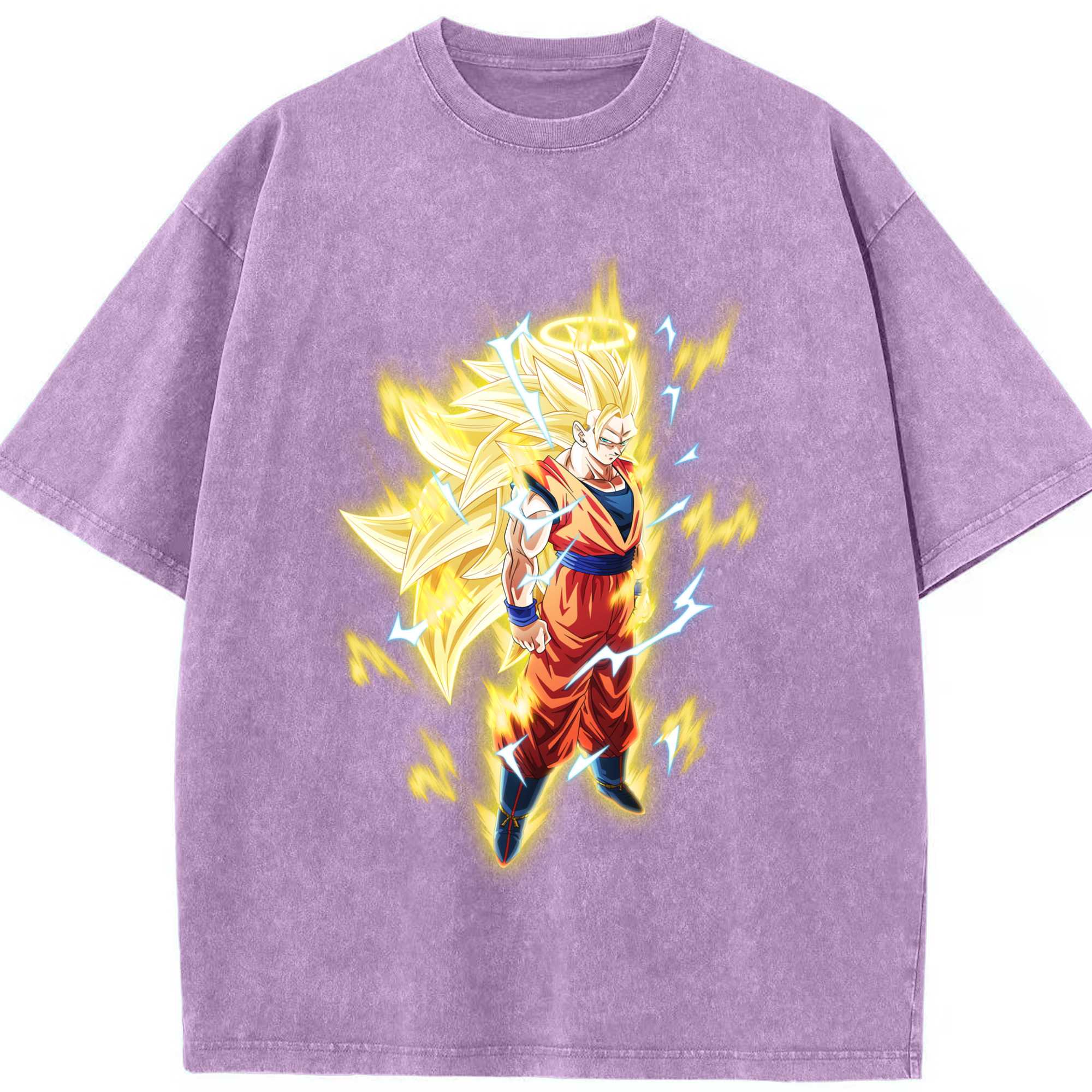 （画像用） ドラゴンボール 孫悟空（そん ごくう）Son Goku カカロット DRAGON BALL Kakarotto 綿100% ヴィンテージ風 半袖Tシャツ（フロントプリント）