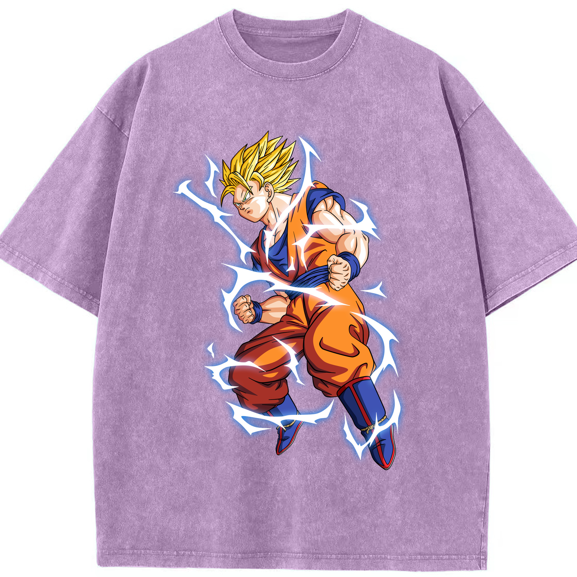 （画像用） ドラゴンボール 孫悟空（そん ごくう）Son Goku カカロット DRAGON BALL Kakarotto 綿100% ヴィンテージ風 半袖Tシャツ（フロントプリント）
