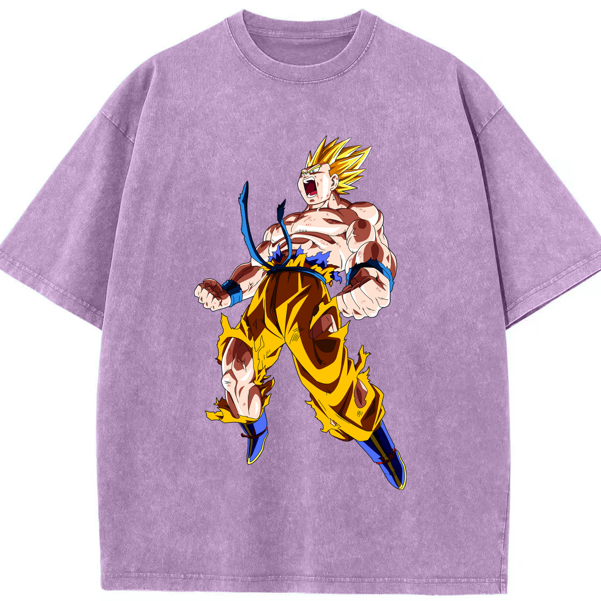 （画像用） ドラゴンボール 孫悟空（そん ごくう）Son Goku カカロット DRAGON BALL Kakarotto 綿100% ヴィンテージ風 半袖Tシャツ（フロントプリント）