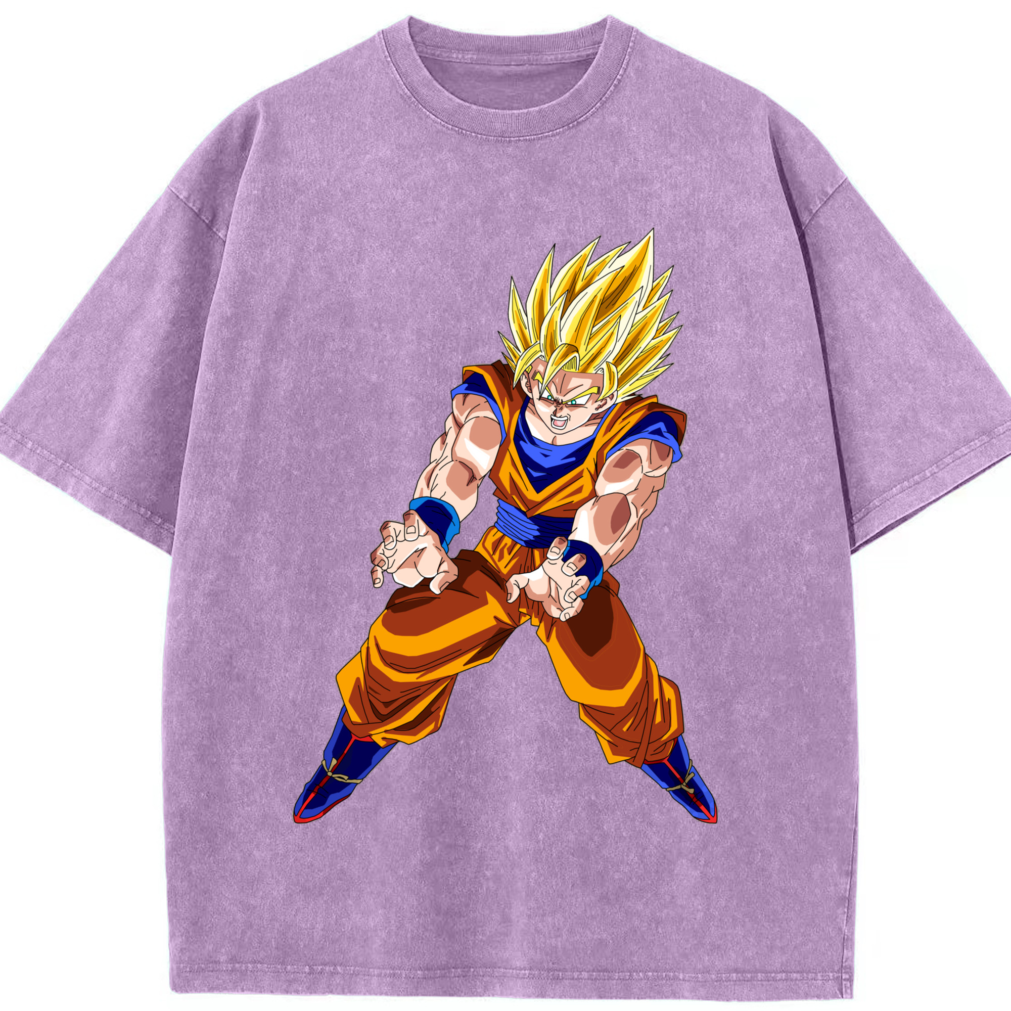 （画像用） ドラゴンボール 孫悟空（そん ごくう）Son Goku カカロット DRAGON BALL Kakarotto 綿100% ヴィンテージ風 半袖Tシャツ（フロントプリント）