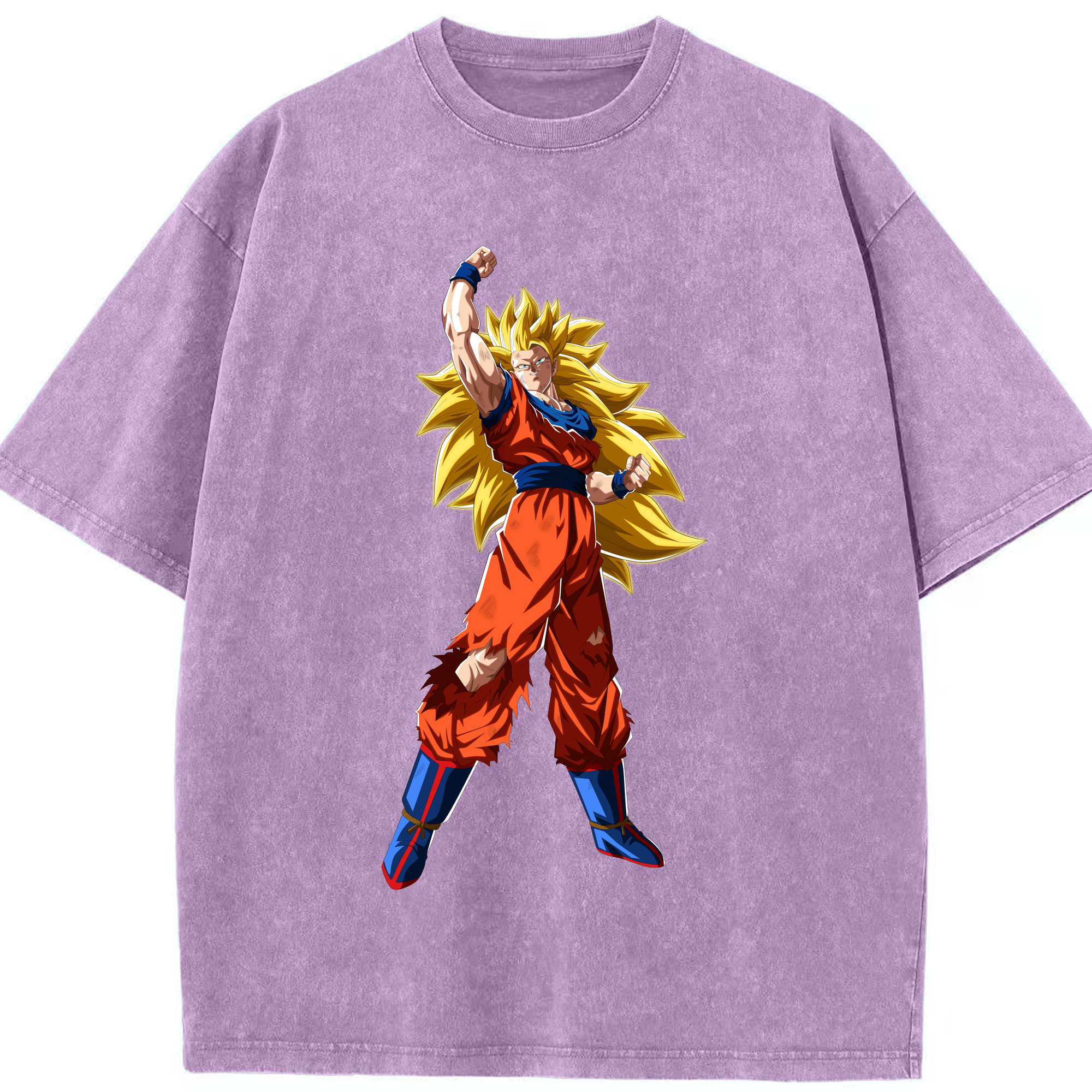 （画像用） ドラゴンボール 孫悟空（そん ごくう）Son Goku カカロット DRAGON BALL Kakarotto 綿100% ヴィンテージ風 半袖Tシャツ（フロントプリント）
