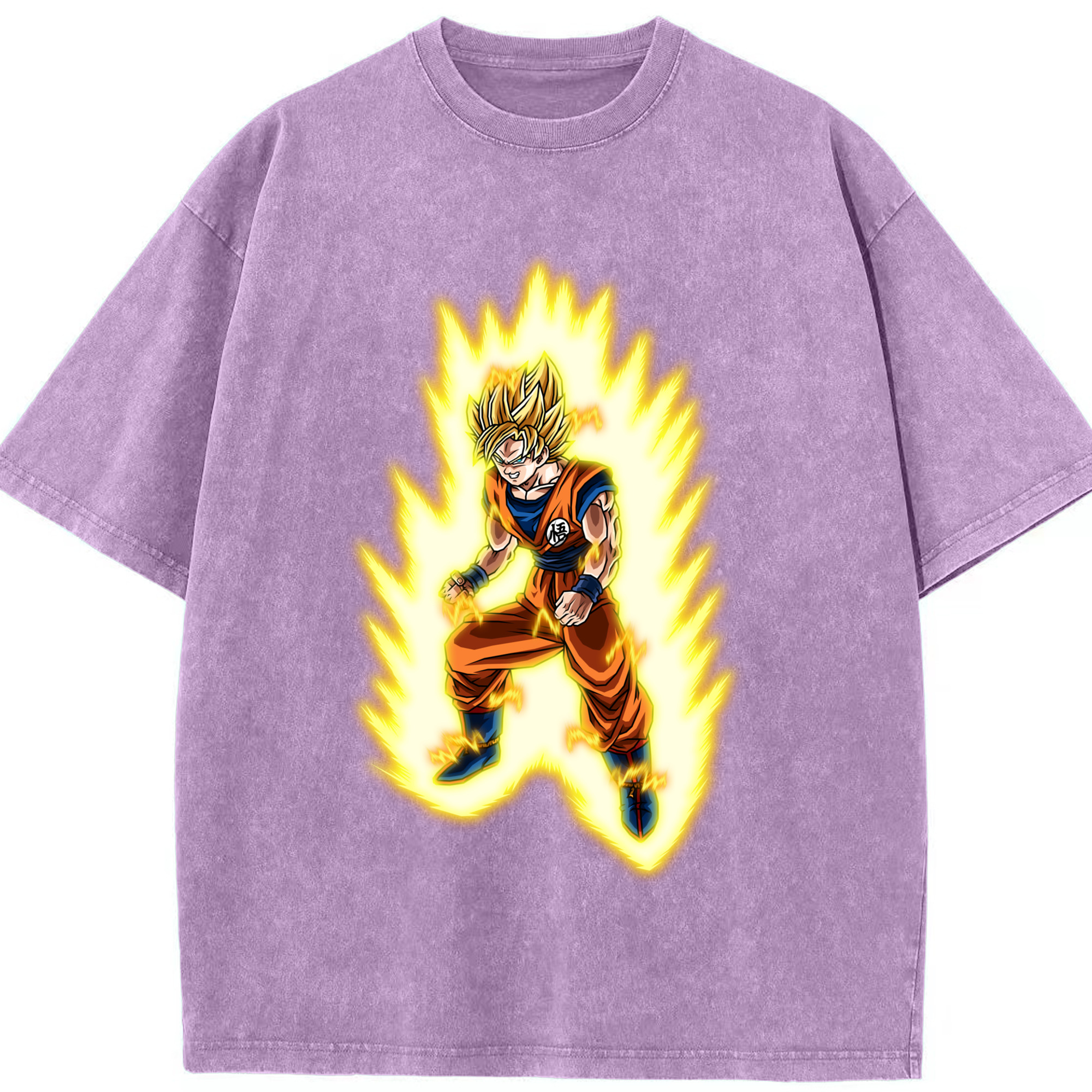 （画像用） ドラゴンボール 孫悟空（そん ごくう）Son Goku カカロット DRAGON BALL Kakarotto 綿100% ヴィンテージ風 半袖Tシャツ（フロントプリント）
