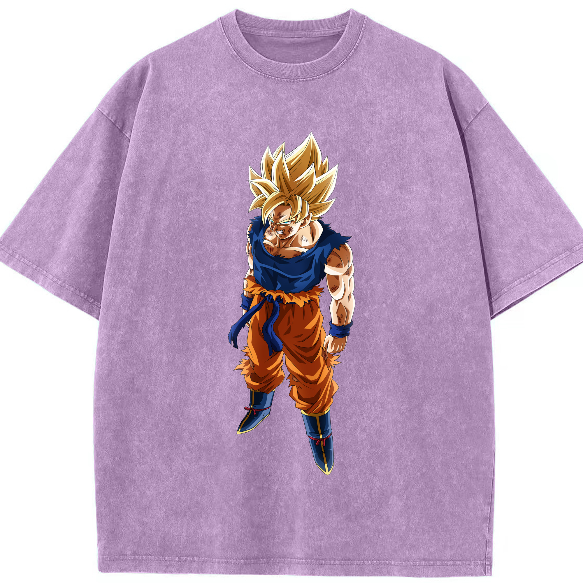 （画像用） ドラゴンボール 孫悟空（そん ごくう）Son Goku カカロット DRAGON BALL Kakarotto 綿100% ヴィンテージ風 半袖Tシャツ（フロントプリント）