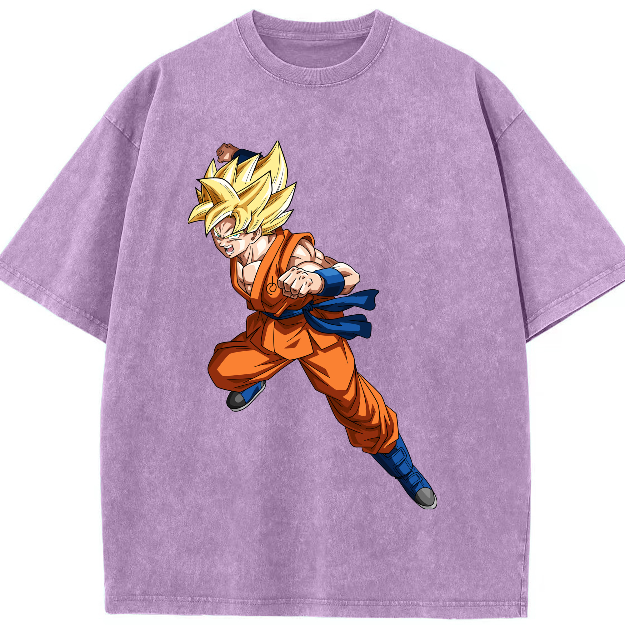（画像用） ドラゴンボール 孫悟空（そん ごくう）Son Goku カカロット DRAGON BALL Kakarotto 綿100% ヴィンテージ風 半袖Tシャツ（フロントプリント）