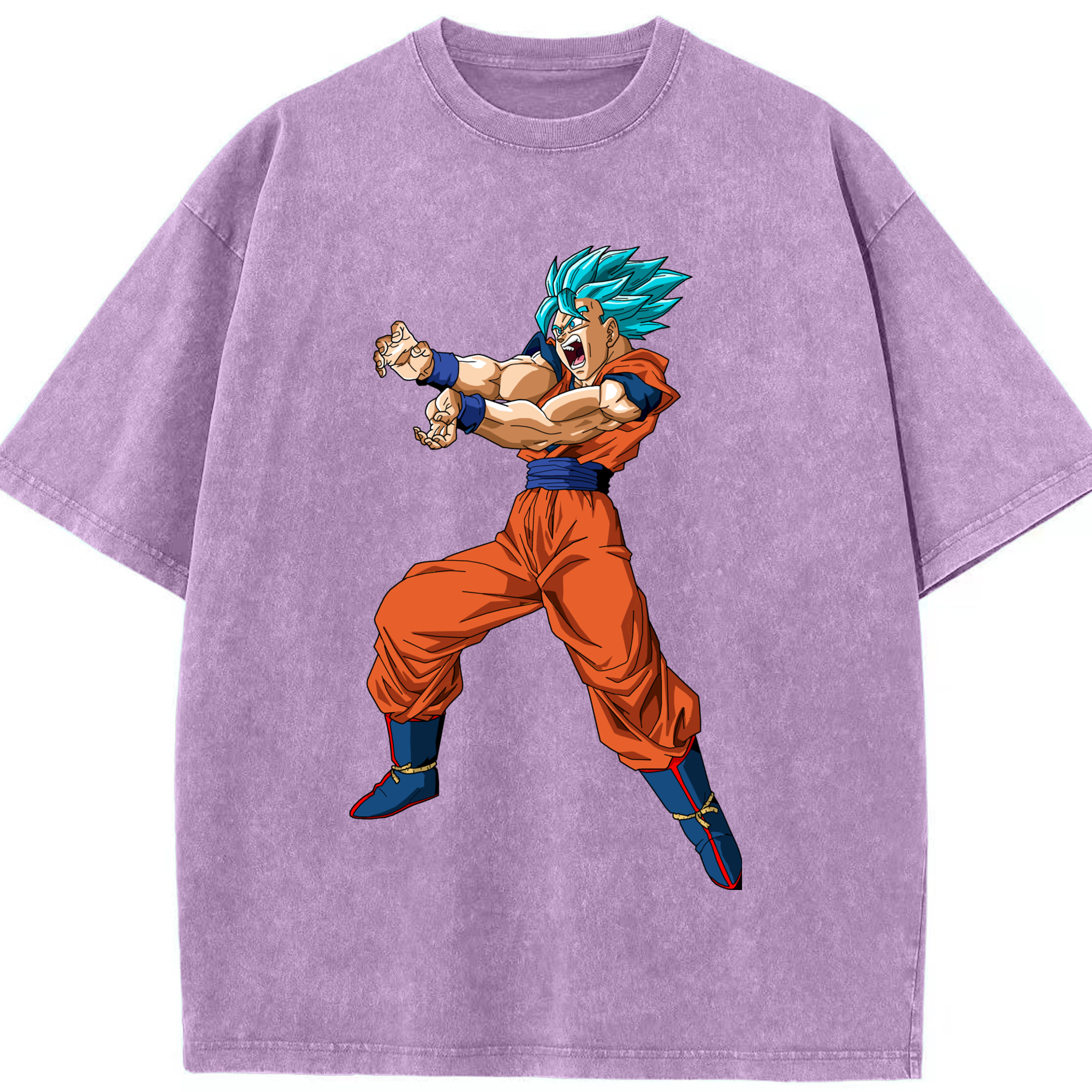 （画像用） ドラゴンボール 孫悟空（そん ごくう）Son Goku カカロット DRAGON BALL Kakarotto 綿100% ヴィンテージ風 半袖Tシャツ（フロントプリント）