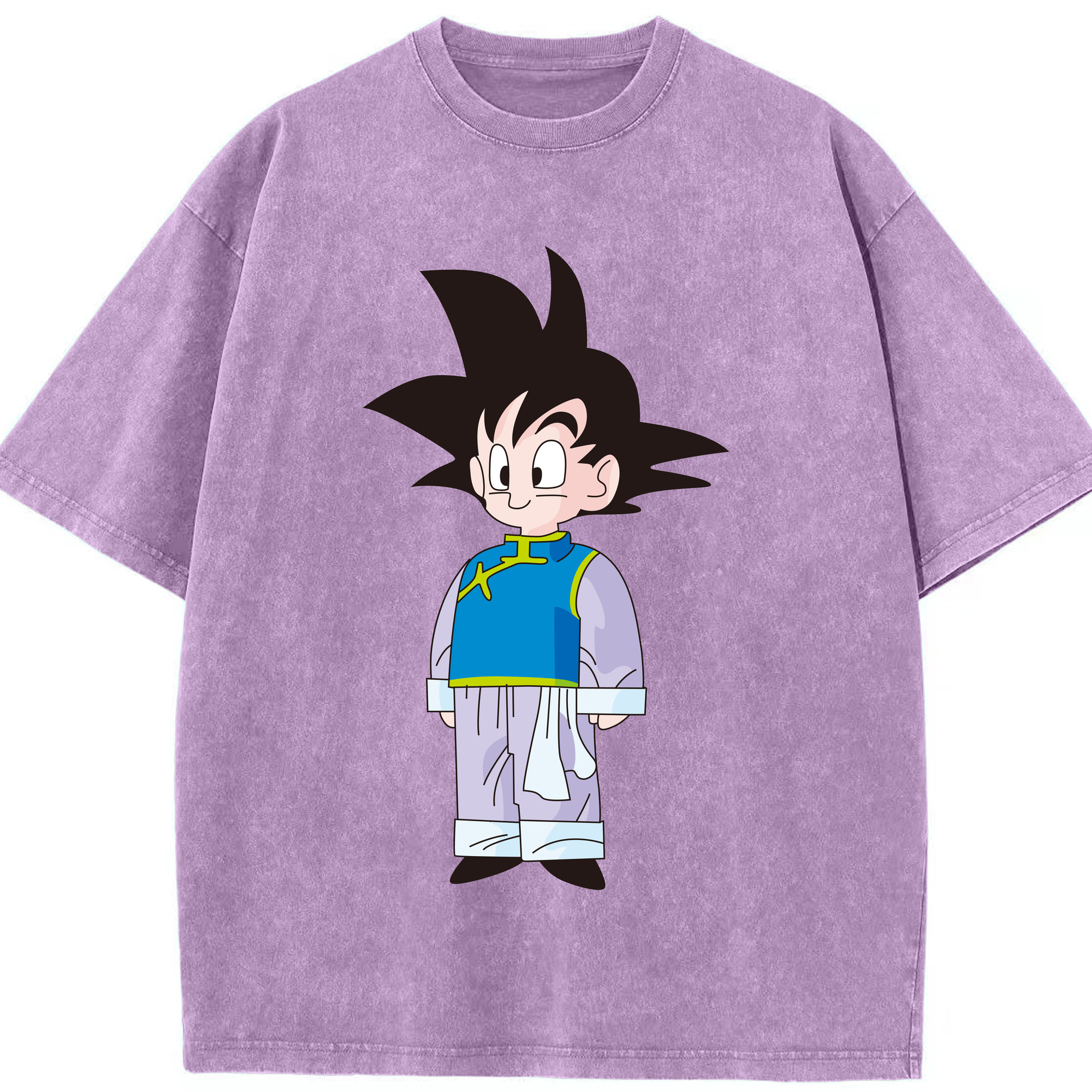 （画像用） ドラゴンボール 孫悟空（そん ごくう）Son Goku カカロット DRAGON BALL Kakarotto 綿100% ヴィンテージ風 半袖Tシャツ（フロントプリント）