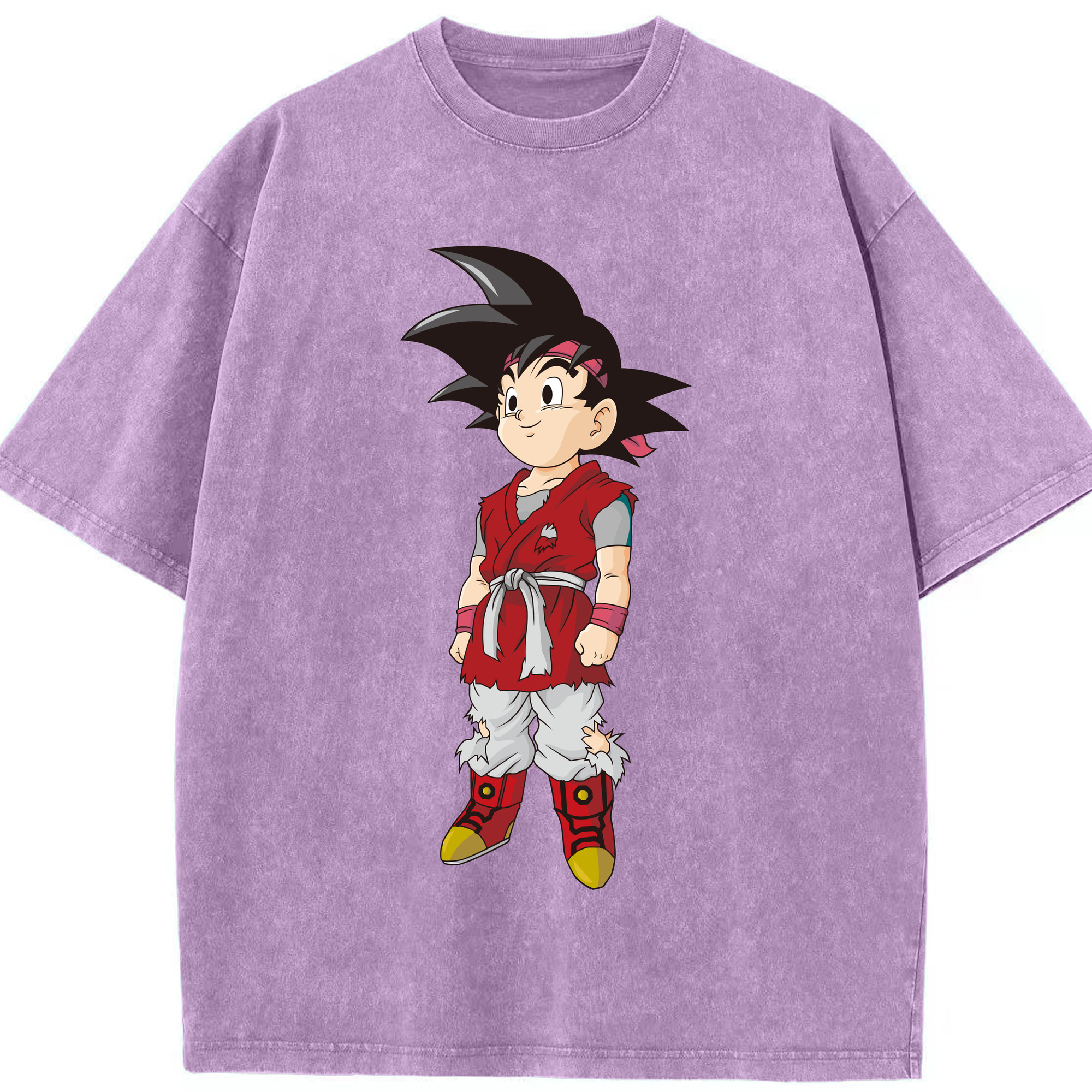 （画像用） ドラゴンボール 孫悟空（そん ごくう）Son Goku カカロット DRAGON BALL Kakarotto 綿100% ヴィンテージ風 半袖Tシャツ（フロントプリント）