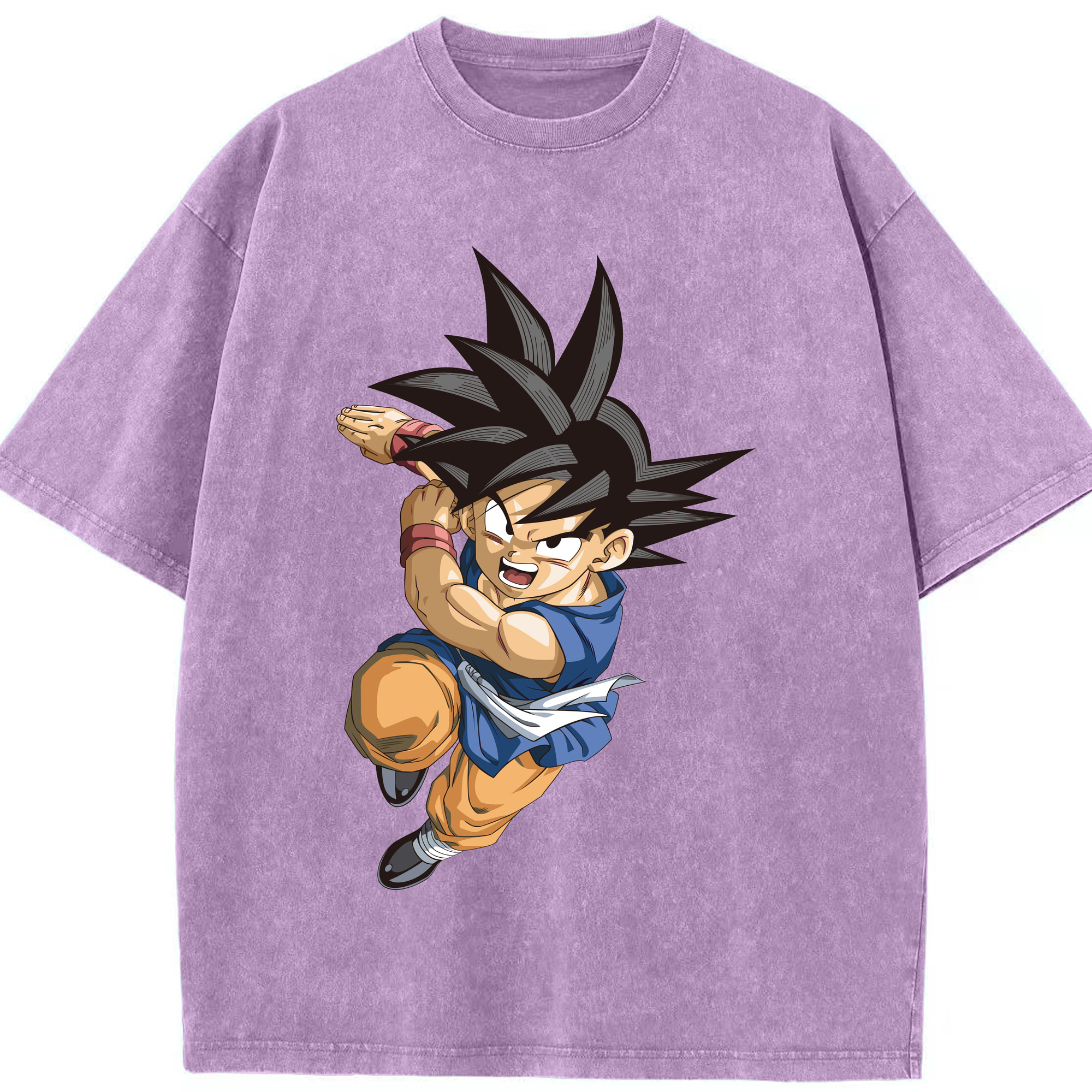 （画像用） ドラゴンボール 孫悟空（そん ごくう）Son Goku カカロット DRAGON BALL Kakarotto 綿100% ヴィンテージ風 半袖Tシャツ（フロントプリント）