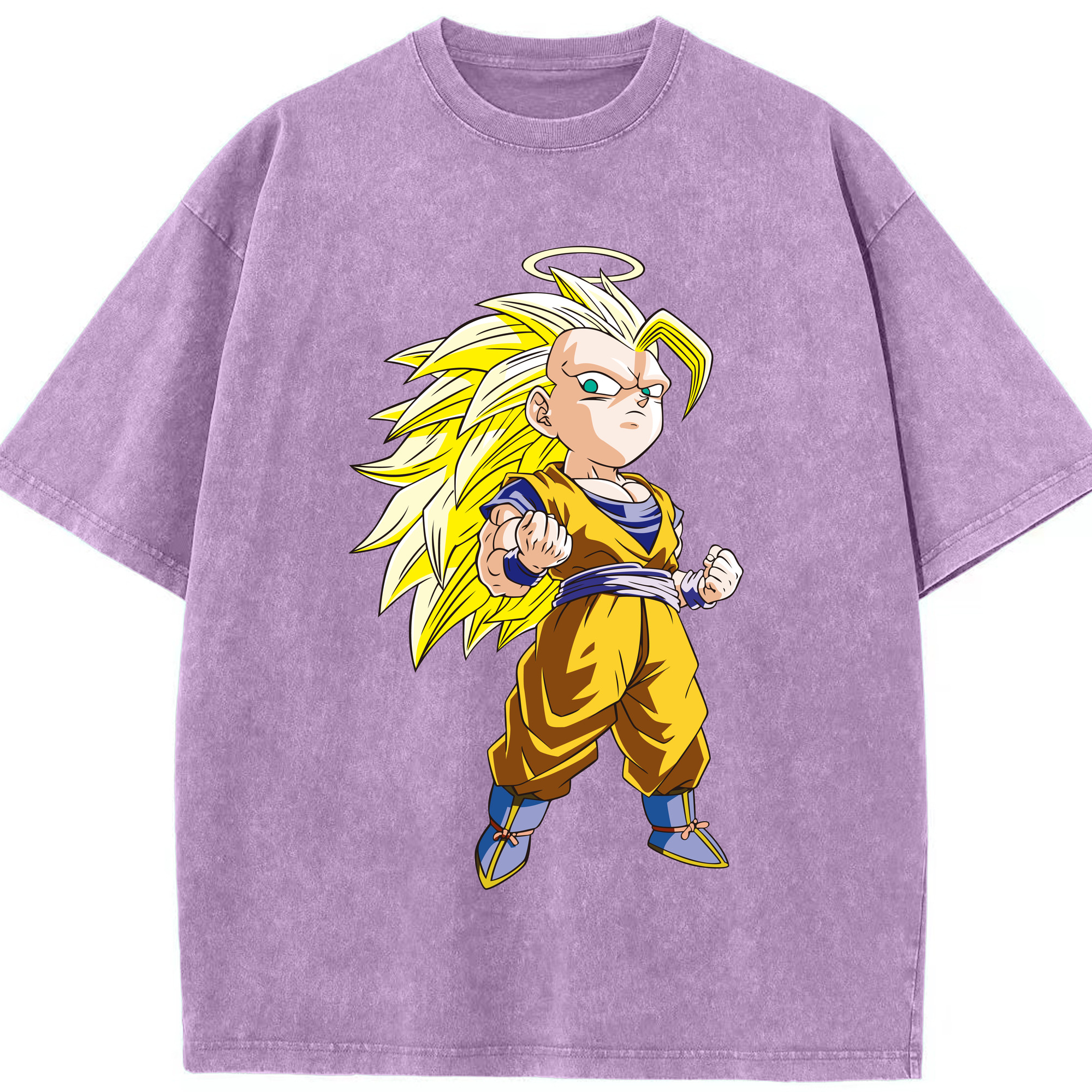 （画像用） ドラゴンボール 孫悟空（そん ごくう）Son Goku カカロット DRAGON BALL Kakarotto 綿100% ヴィンテージ風 半袖Tシャツ（フロントプリント）