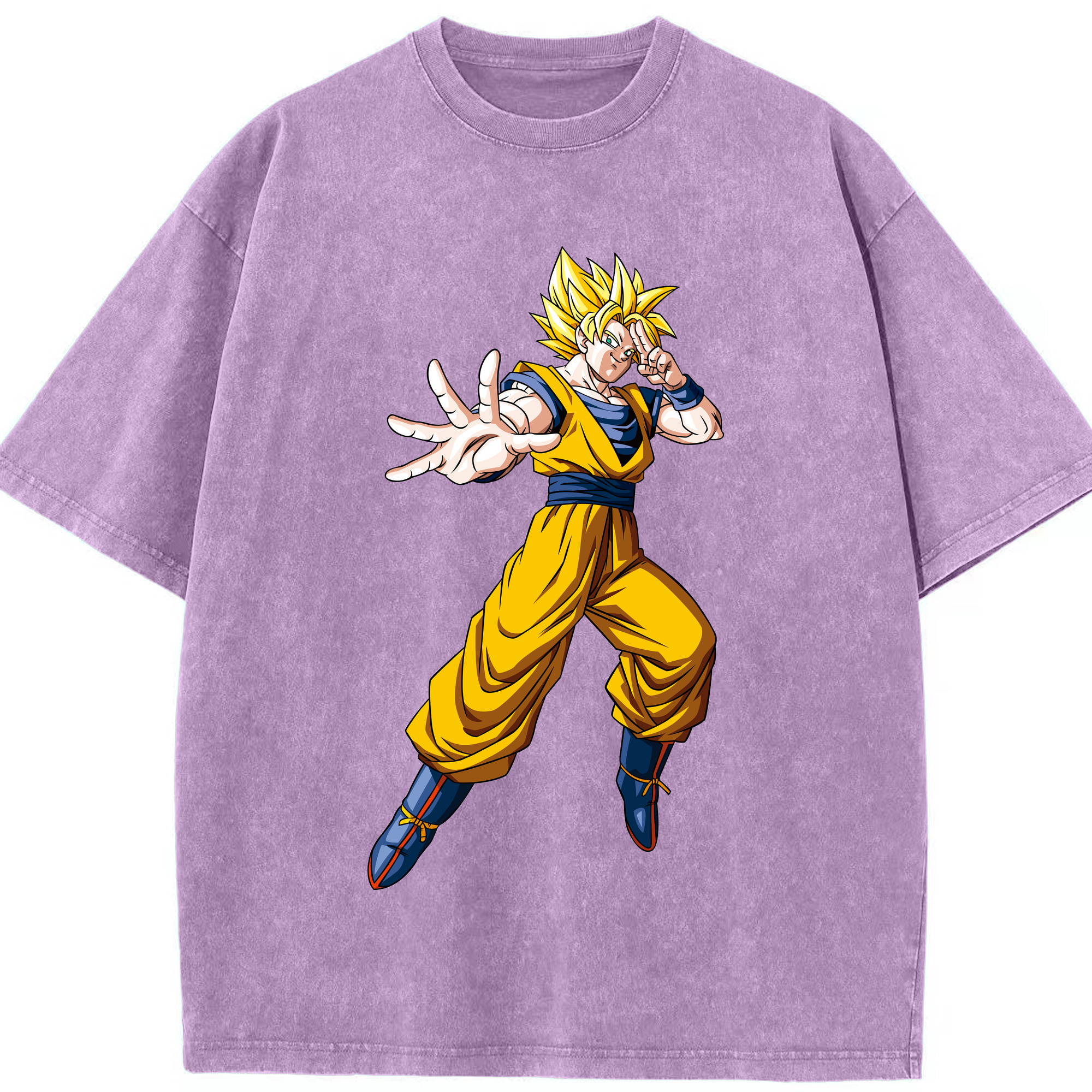 （画像用） ドラゴンボール 孫悟空（そん ごくう）Son Goku カカロット DRAGON BALL Kakarotto 綿100% ヴィンテージ風 半袖Tシャツ（フロントプリント）