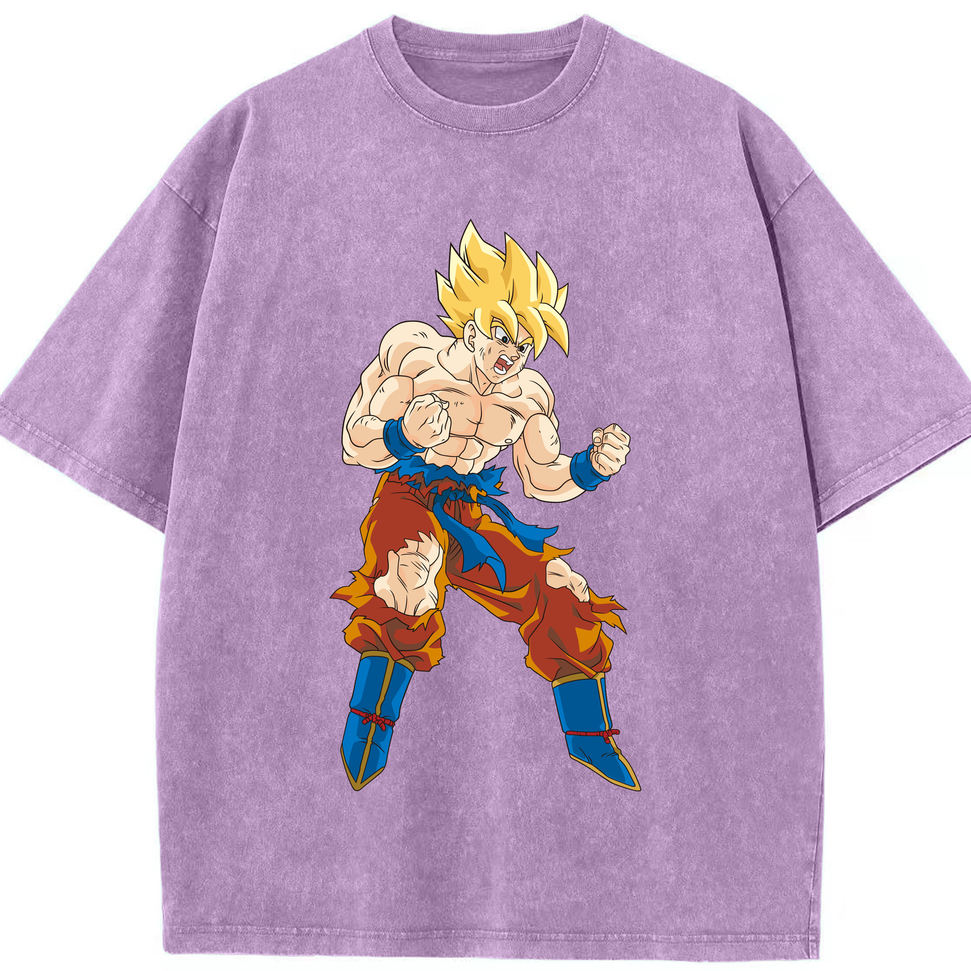 （画像用） ドラゴンボール 孫悟空（そん ごくう）Son Goku カカロット DRAGON BALL Kakarotto 綿100% ヴィンテージ風 半袖Tシャツ（フロントプリント）