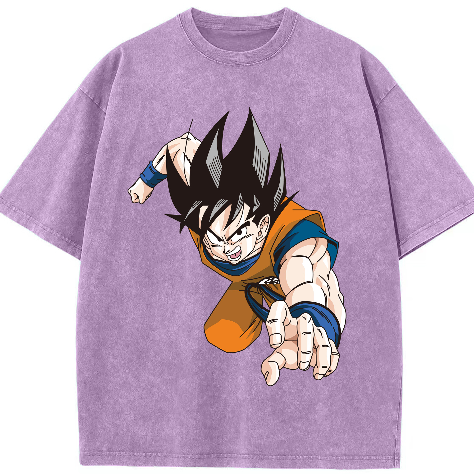 （画像用） ドラゴンボール 孫悟空（そん ごくう）Son Goku カカロット DRAGON BALL Kakarotto 綿100% ヴィンテージ風 半袖Tシャツ（フロントプリント）